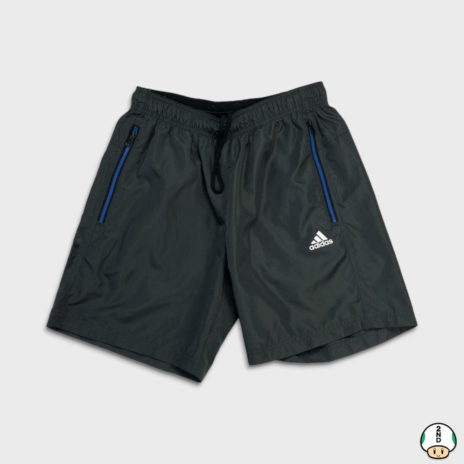 Adidas × Vintage Adidas Shorts Medium Stripes Spell Out Pocketed Gym Pants Size US 30 / EU 46 - 1 Thumbnail