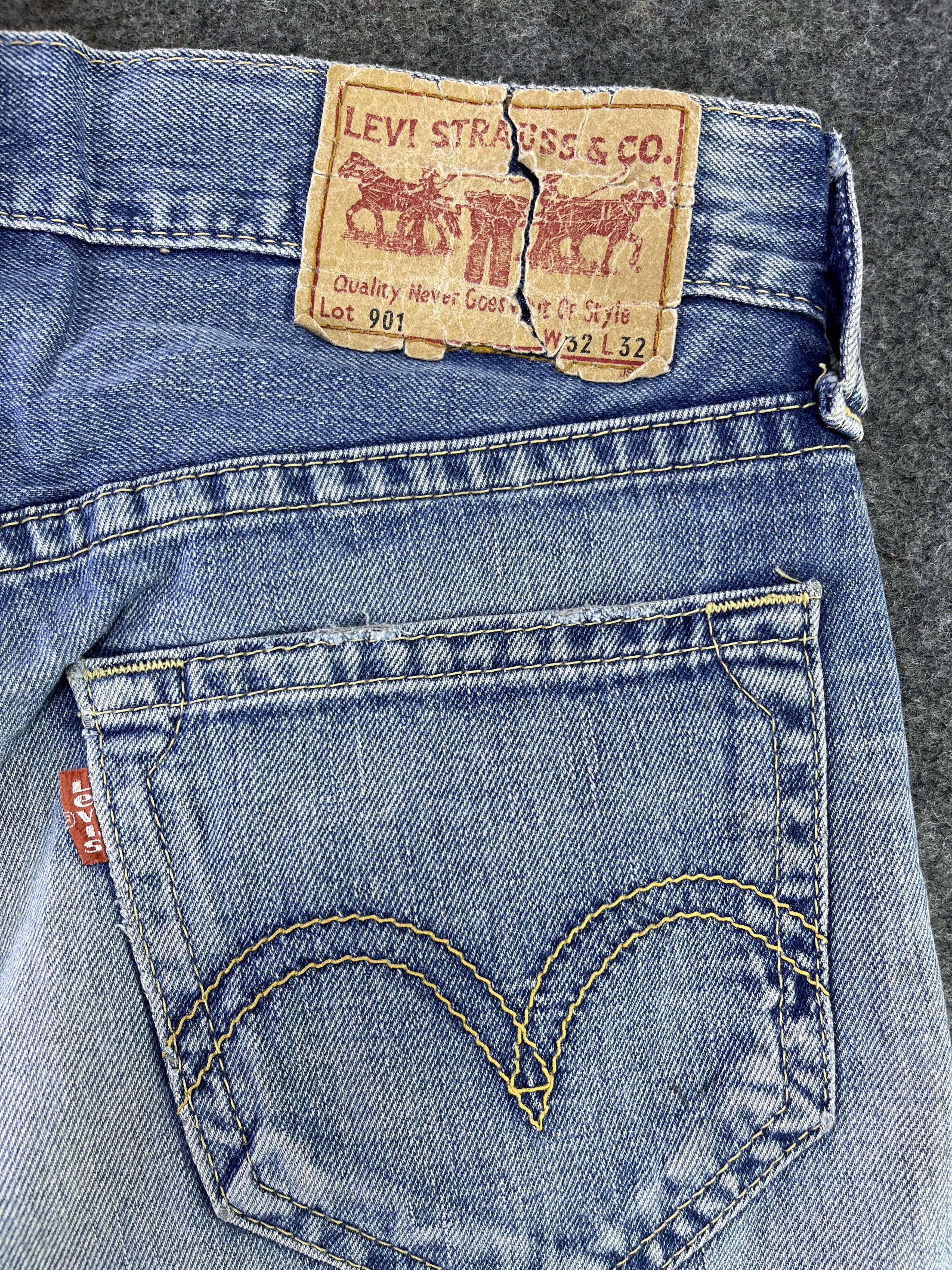 Levi's Vintage Levis 901 Faded Distressed Jeans - J917 Size US 34 / EU 50 - 5 Thumbnail