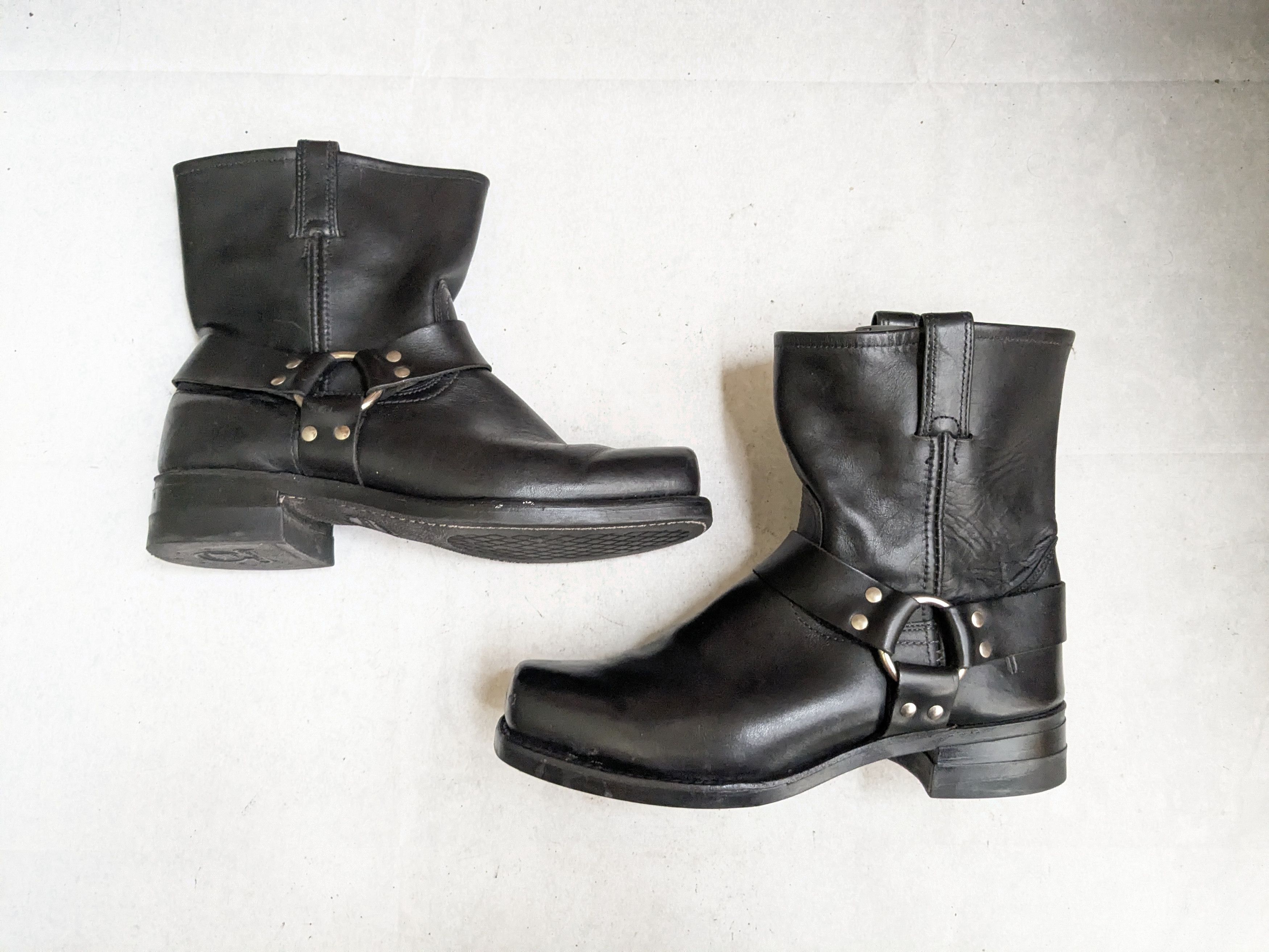 Frye Frye Harness Boots Black Leather 13 M Buckle Strap Size US 13 / EU 46 - 1 Thumbnail