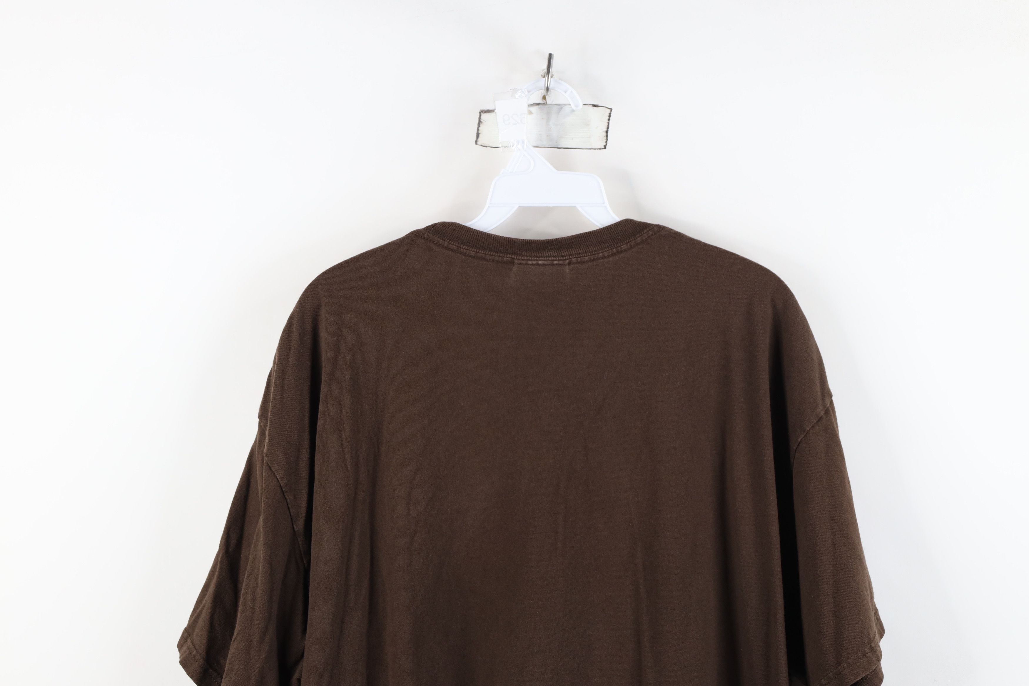 Nike Vintage Y2K Nike Spell Out Block Letter T-Shirt Brown Cotton Size US XXL / EU 58 / 5 - 13 Thumbnail