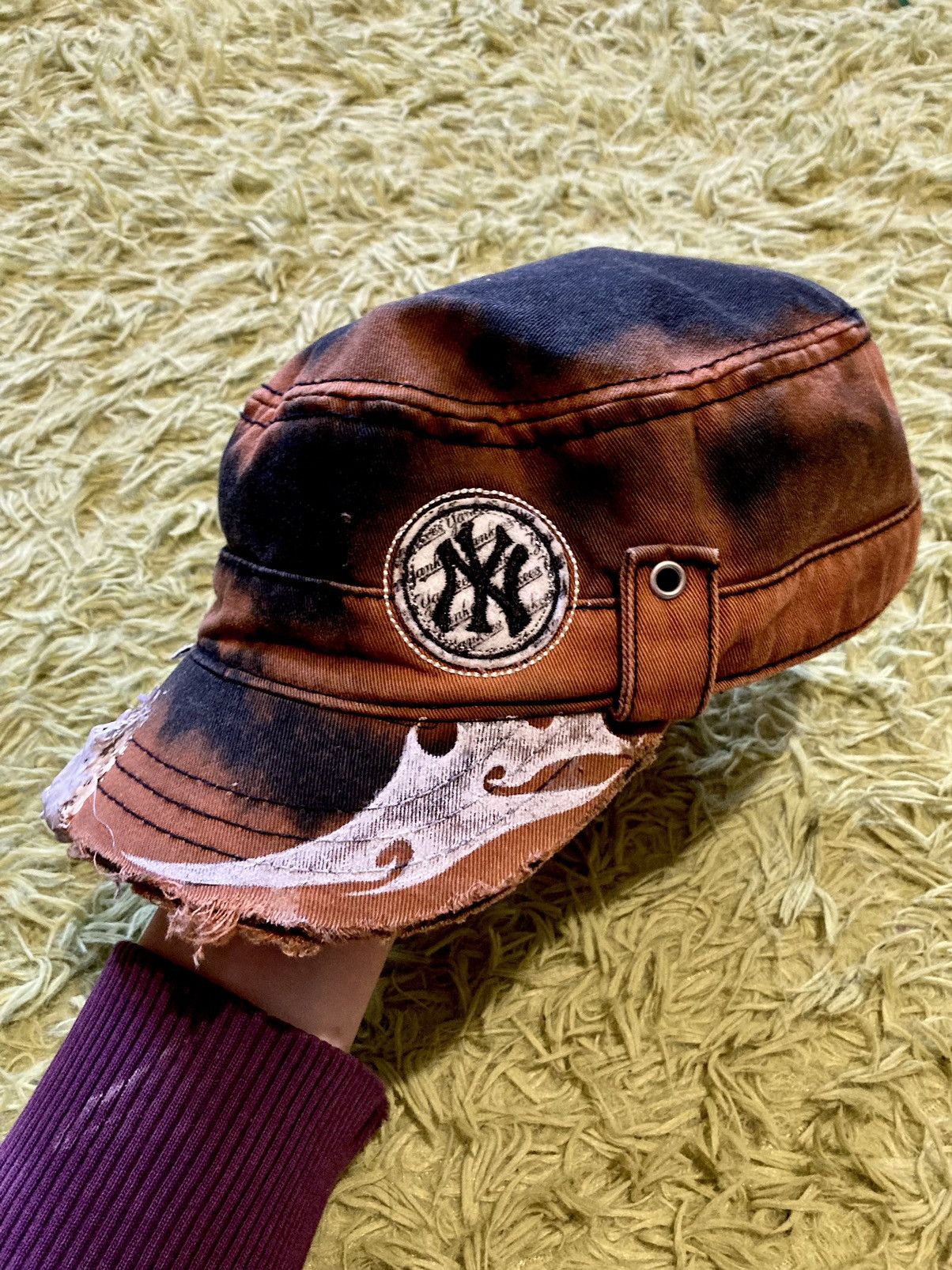 Other Custom Tribal Hat with Rust Effect, Unique Streetwear Cap Size ONE SIZE - 2 Thumbnail