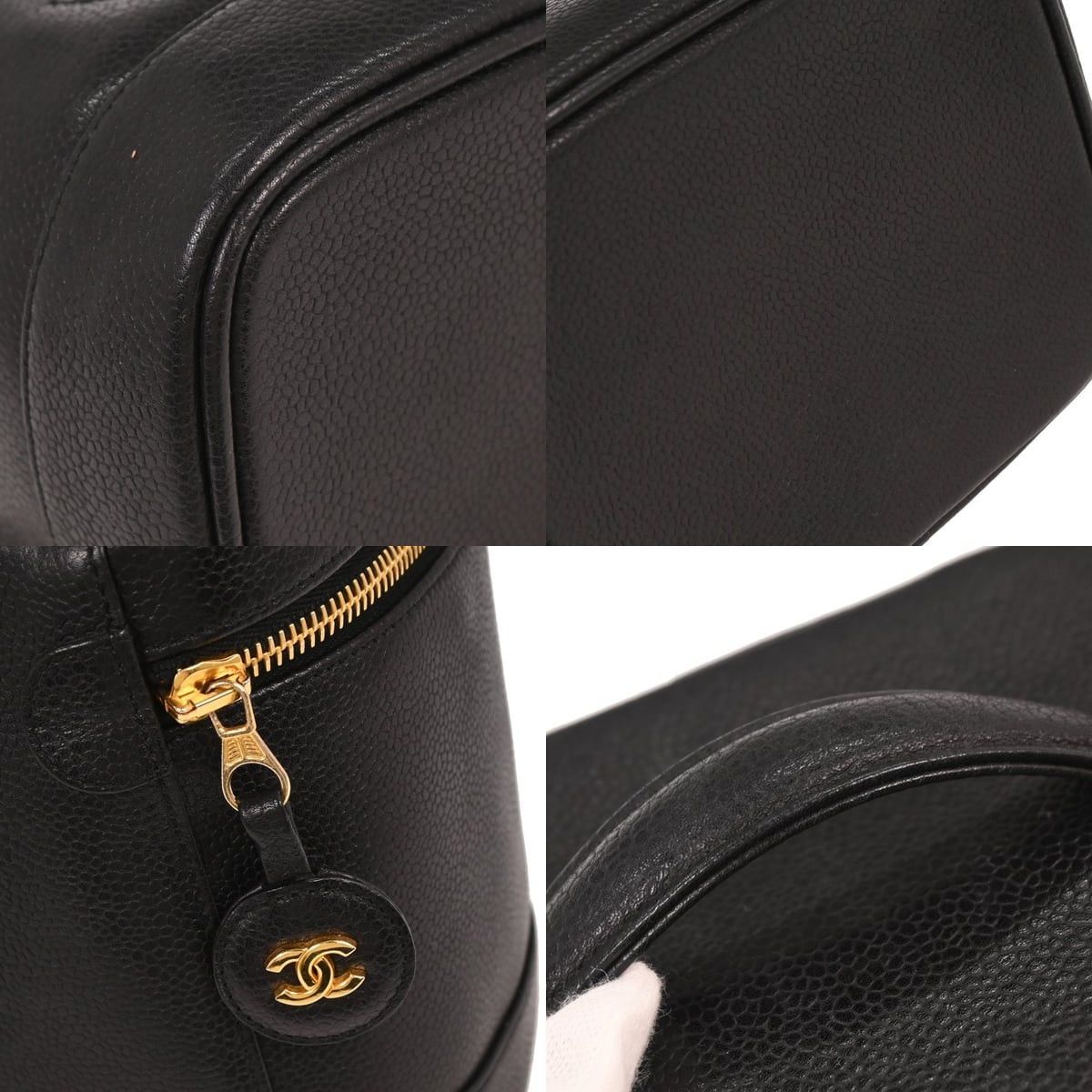 Chanel Chanel Caviar Vintage Timeless Cosmetic Case Black Size ONE SIZE - 4 Thumbnail