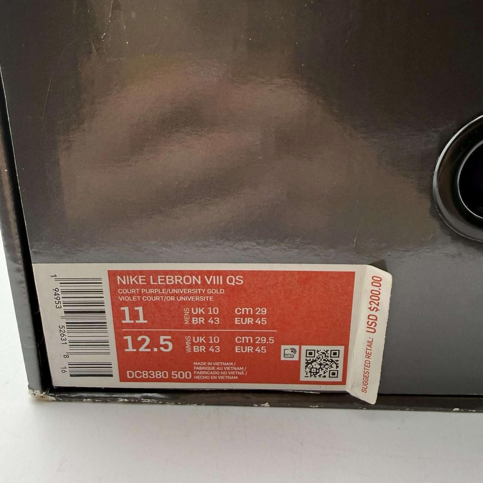 Nike Nike LeBron 8 Lakers US 11 Used with Box DC8380 Size US 11 / EU 44 - 10 Thumbnail