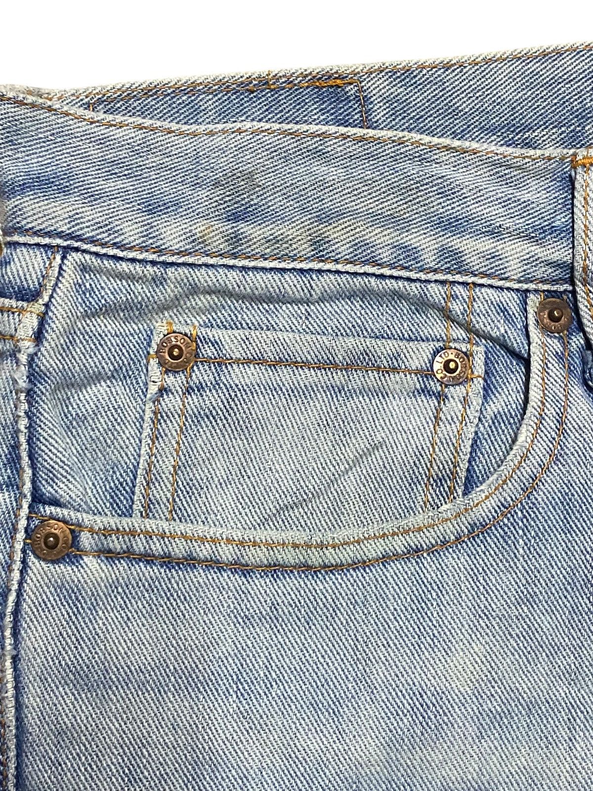 Japanese Brand Vtg Bobson Chessking Light Fade Wash Distressed Loose Jeans Size US 33 - 10 Thumbnail