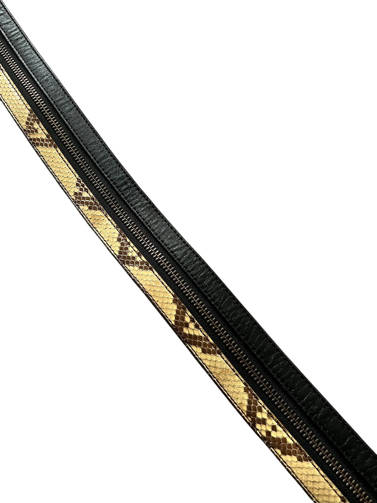 Japanese Brand Segment by Rupert Zipper Leather Belt Size 30 - 11 Thumbnail