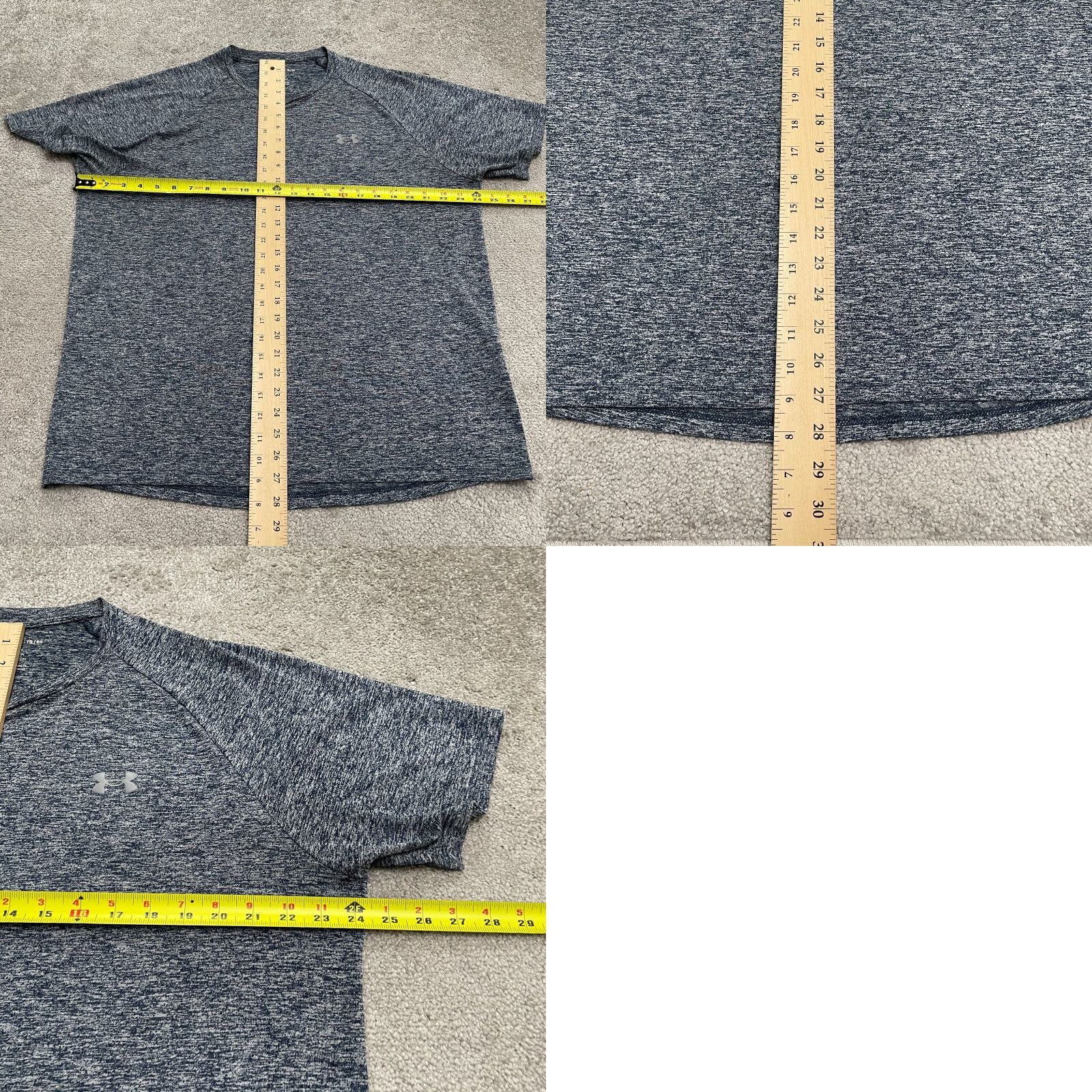 Under Armour Under Armour HeatGear Loose Fit Active T-Shirt Mens XL Heather Blue Crew Tee Size US XL / EU 56 / 4 - 8 Thumbnail