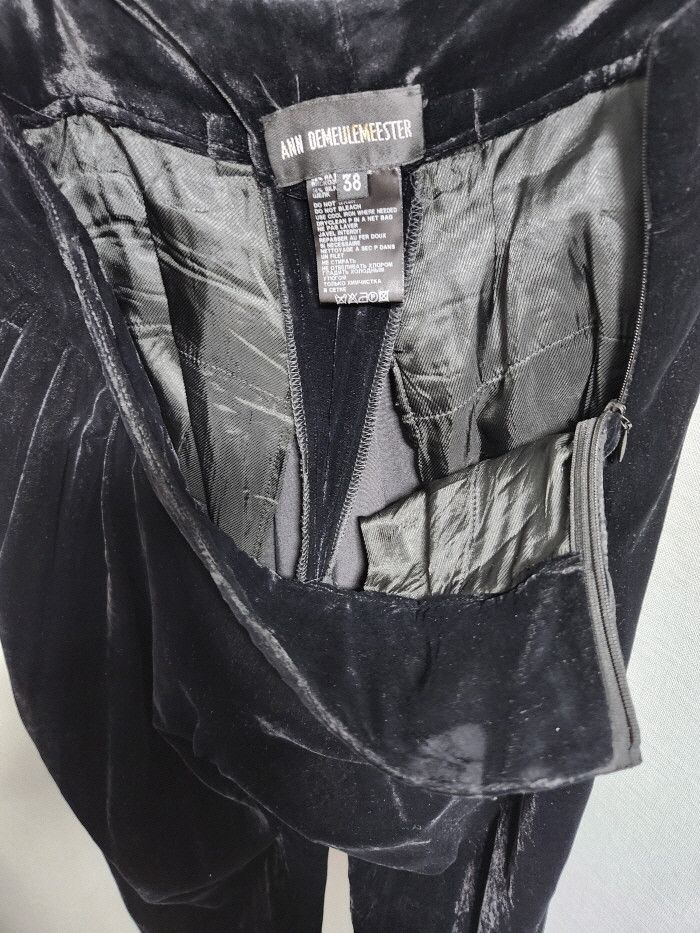 Ann Demeulemeester Ann Demeulemeester 앤 드뮐미스터 실키 벨루어 크롭팬츠 Size 26" / US 2 / IT 38 - 4 Thumbnail