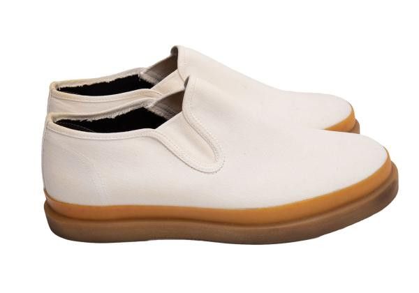 Comme des Garcons Homme COMME des GARCONS HOMME Canvas Slip-On Shoes Off-White 27cm Size US 9 / EU 42 - 6 Thumbnail