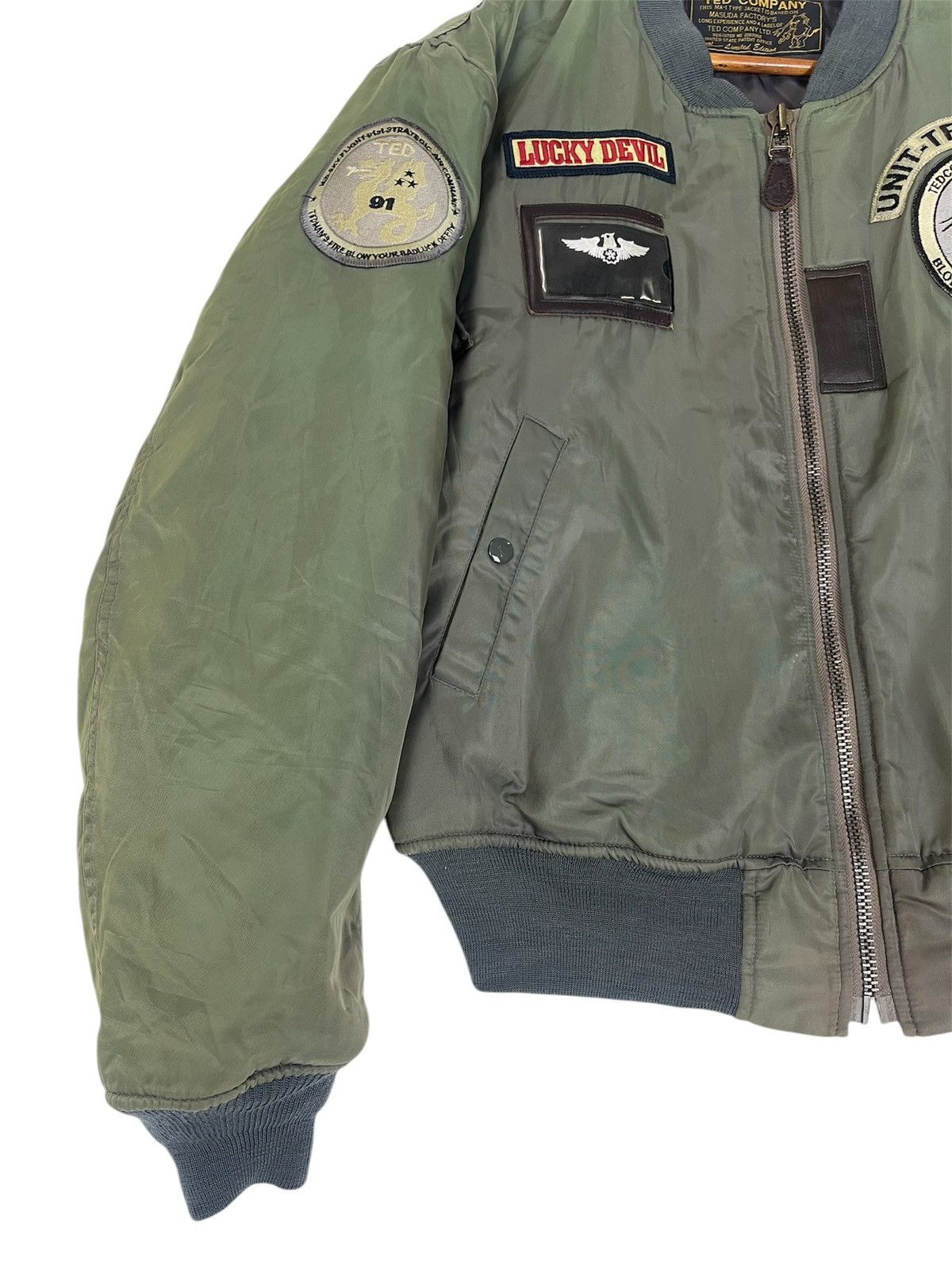 Tedman TEDMAN LUCKY DEVIL MA-1 TED COMPANY BOMBER MILITARY JACKET Size US L / EU 52-54 / 3 - 8 Thumbnail