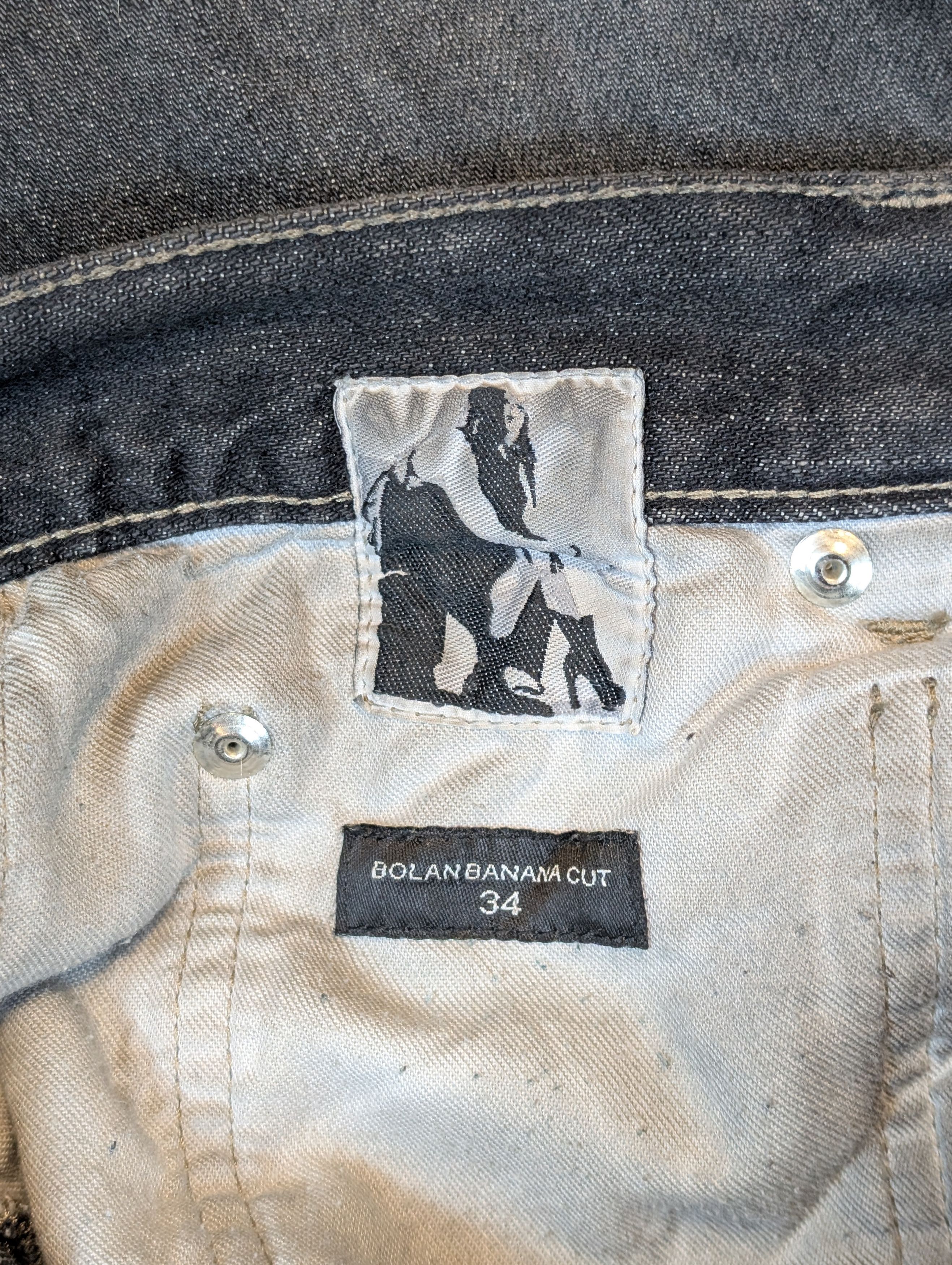 Rick Owens Rick Owens AW22 Bolan Banana Dark Dust Zip Flared Jeans Size US 34 / EU 50 - 9 Thumbnail