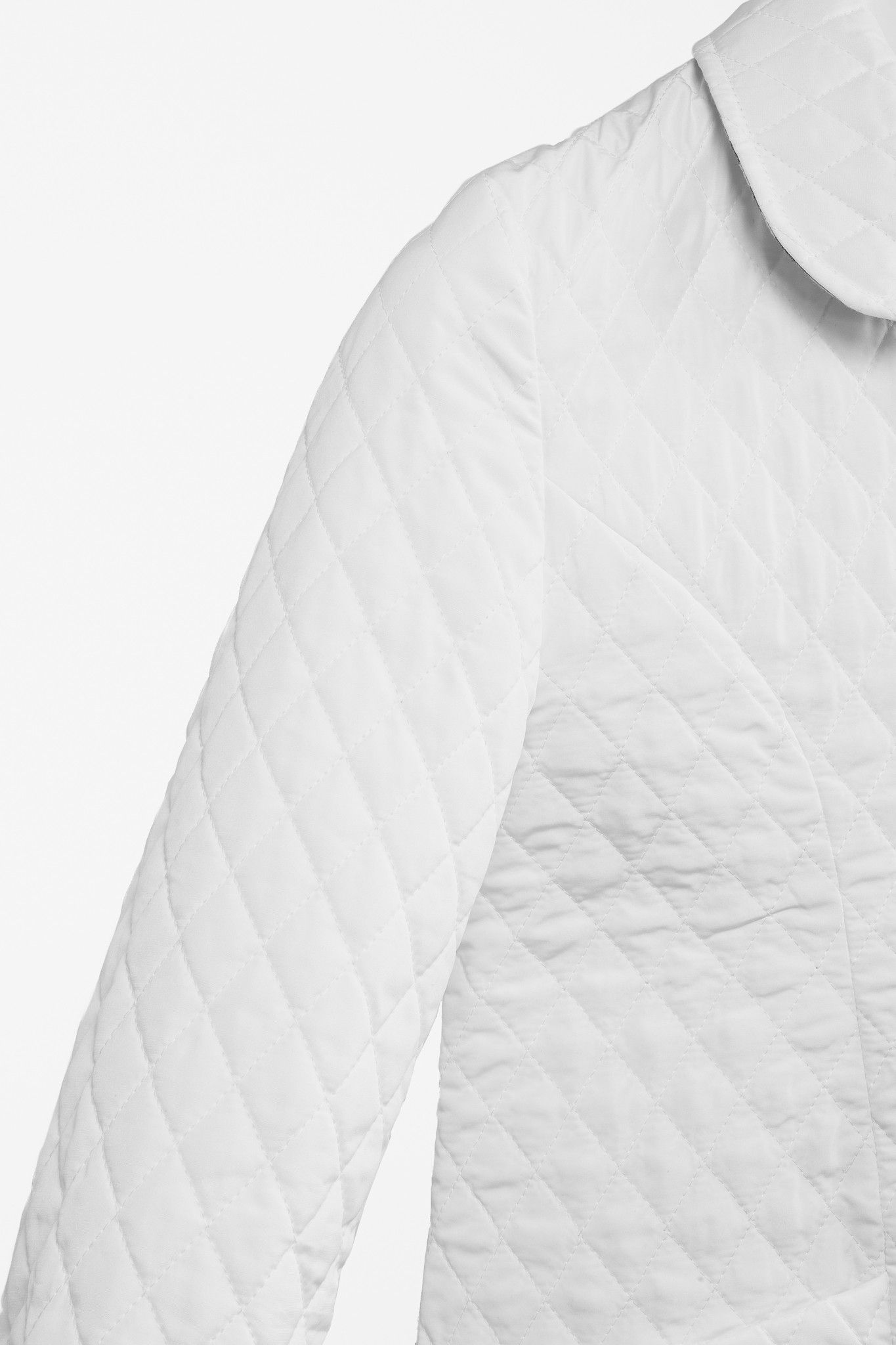 Burberry Burberry White Quilted Snap-Closure Peter Pan Collar Jacket Size XS / US 0-2 / IT 36-38 - 5 Thumbnail