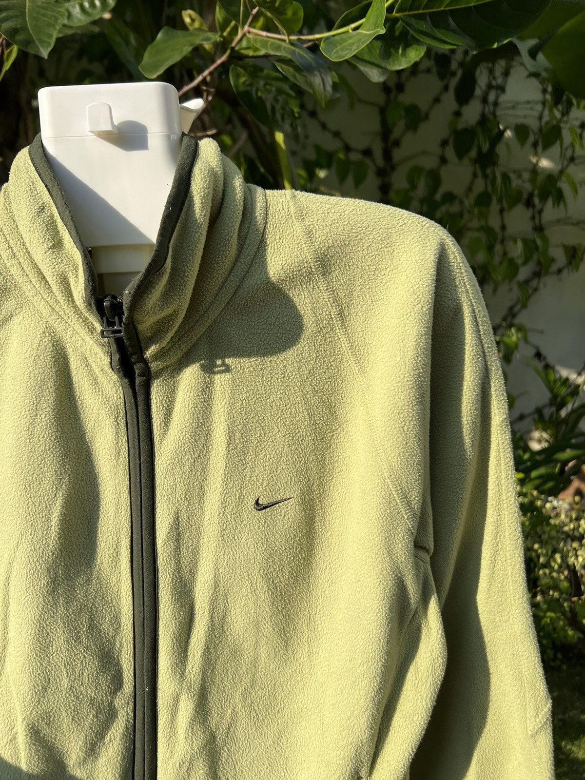 Nike × Vintage 90's NIKE RARE RETRO FLEECE SMALL SWOOSH Y2K JACKET Size US M / EU 48-50 / 2 - 2 Thumbnail