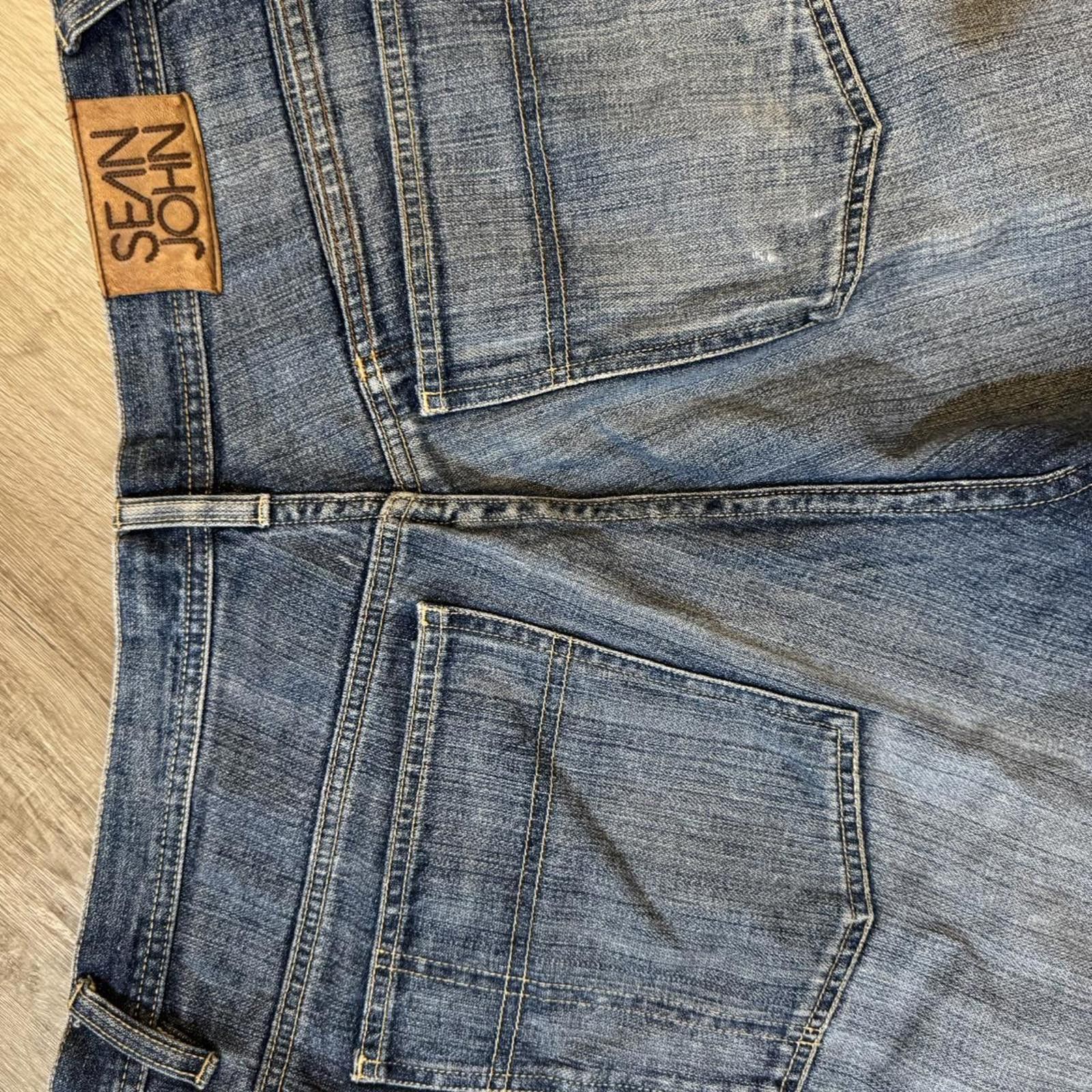 Sean John Vintage Sean John Baggy blue denim shorts jorts size 34 Size US 36 / EU 52 - 4 Thumbnail