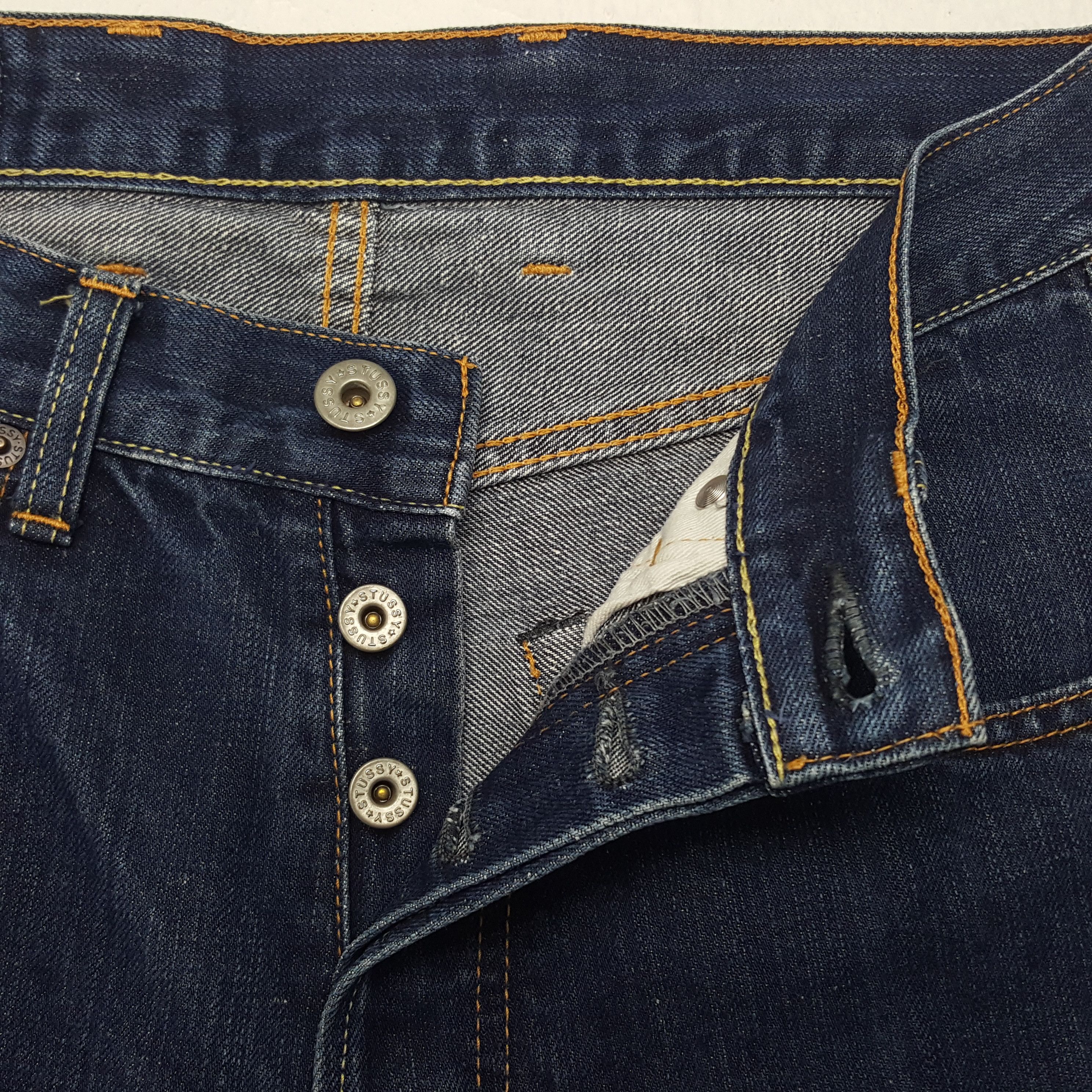 Stussy × Vintage Vintage Stussy Japan Custom Art Logo Denim Jeans Size US 27 - 12 Thumbnail