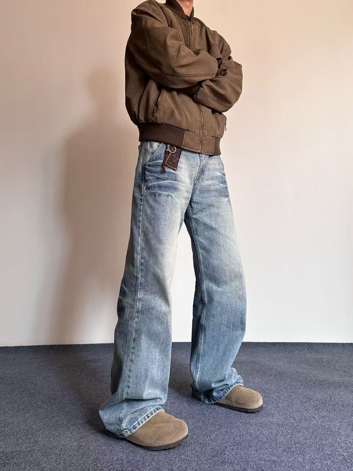 Japanese Brand × Jean Street fashion washed retro distressed straight jeans y2k Size US 32 / EU 48 - 3 Thumbnail