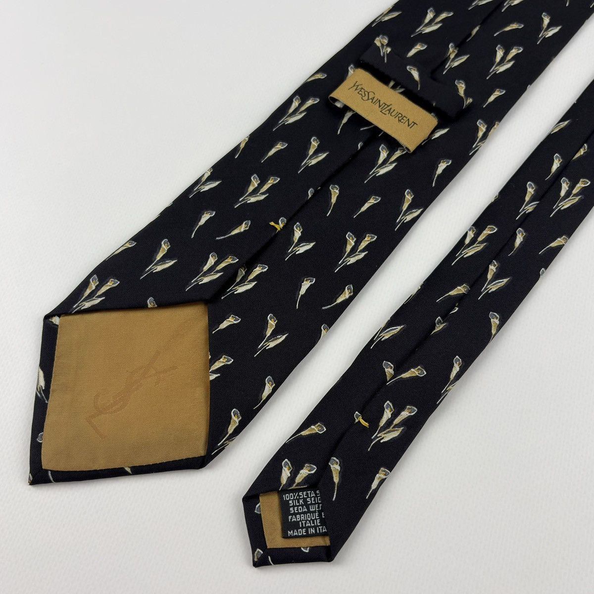 Yves Saint Laurent Yves Saint Laurent YSL Paris Silk Tie Size ONE SIZE - 4 Thumbnail