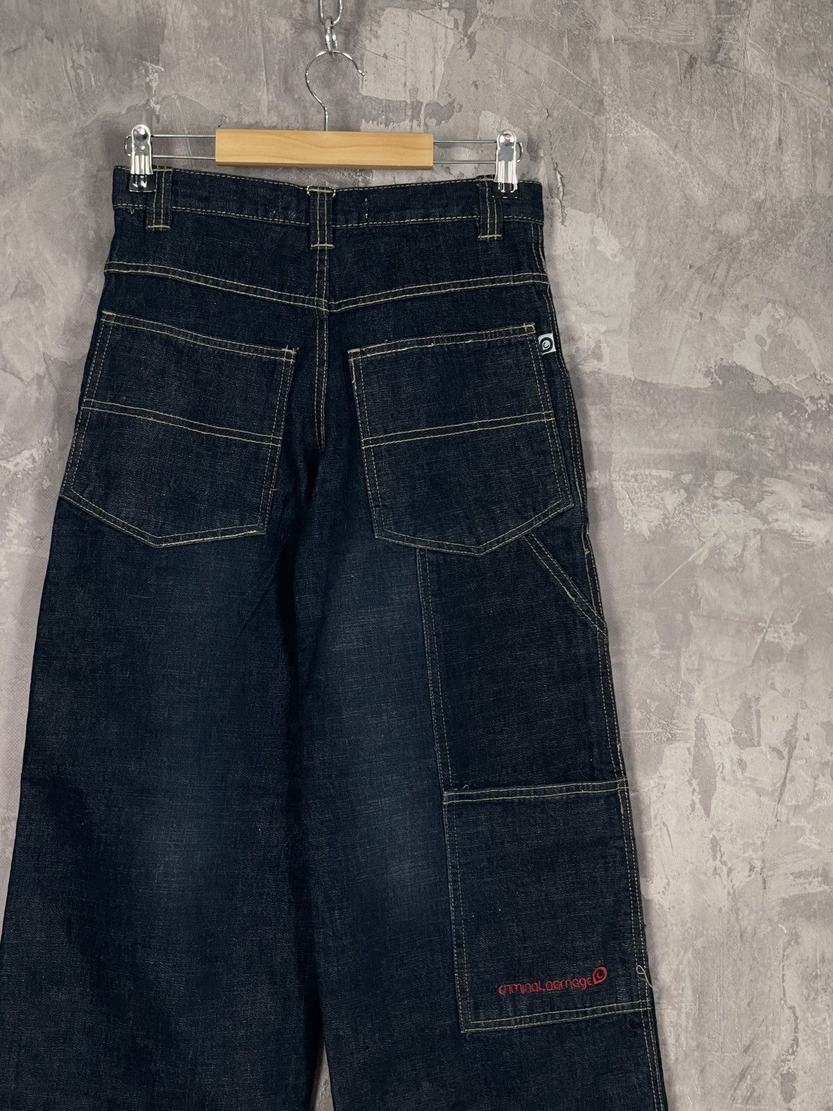 Criminal Damage CRIMNAL DENIM Y2K DENIM JEANS PANTS HIGH WAIST Size US 27 - 8 Thumbnail