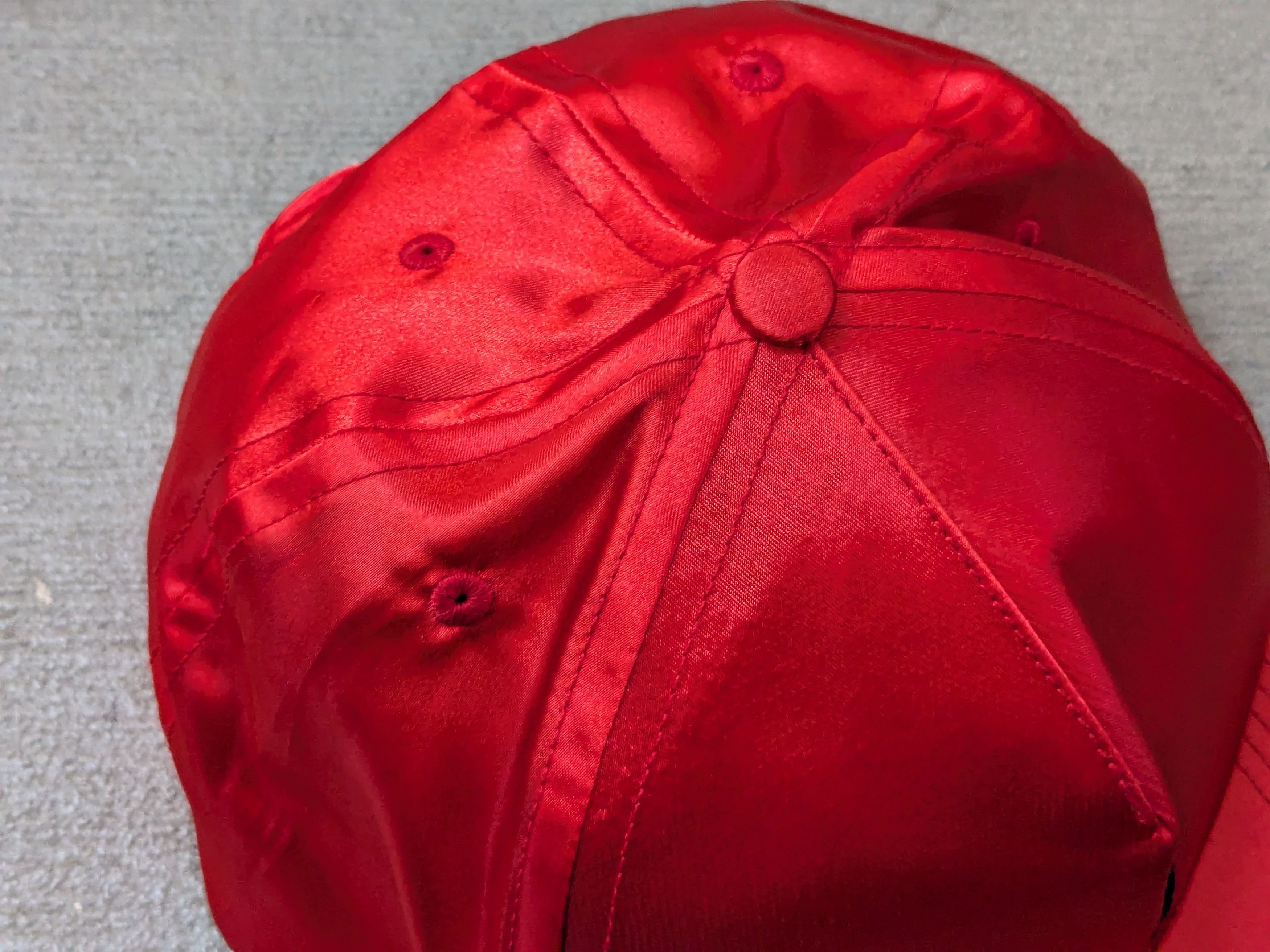 Playboy × Supreme Supreme Playboy Satin 6 Panel Hat Cap Red Adjustable Size ONE SIZE - 4 Thumbnail