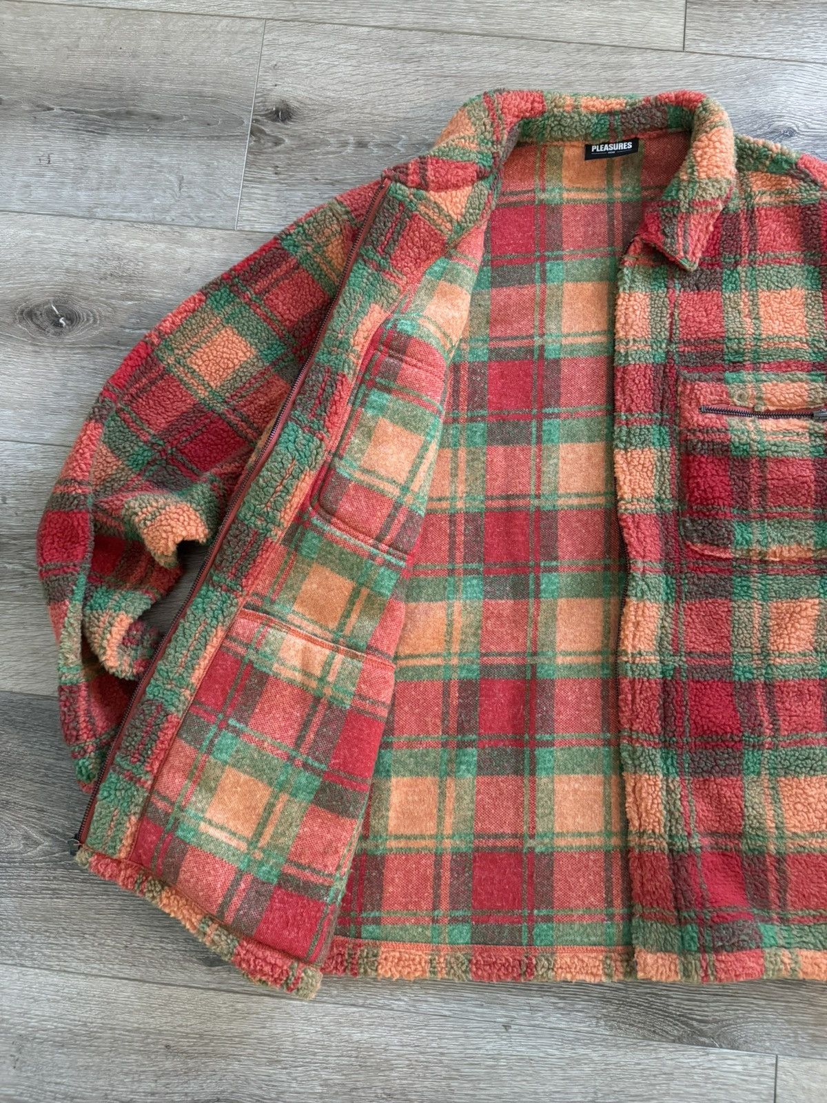 Pleasures PLEASURES Sherpa plaid zip jacket Size US XL / EU 56 / 4 - 3 Thumbnail