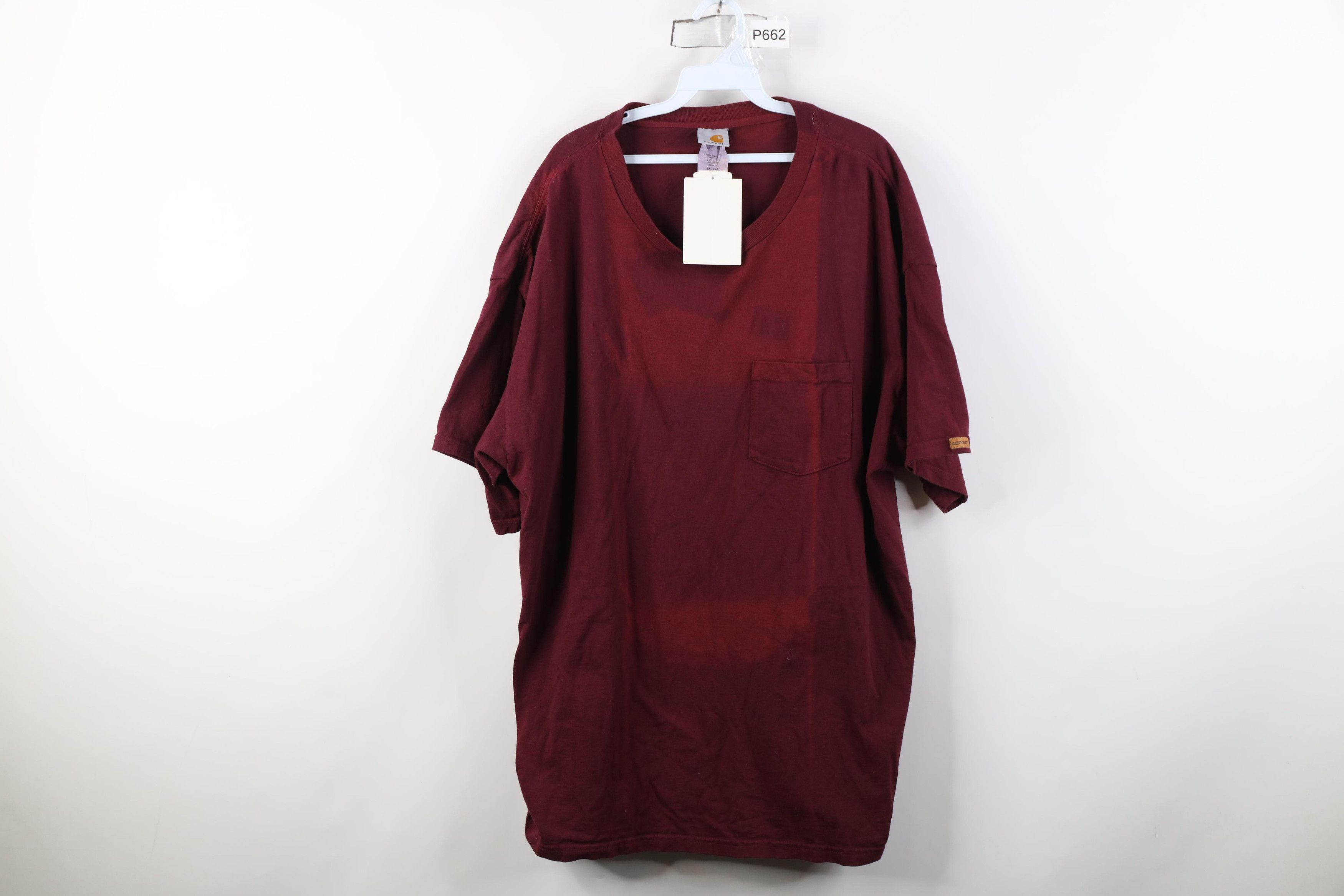 Carhartt Deadstock Vintage 90s Carhartt Sun Faded Pocket T-Shirt USA Size US XXL / EU 58 / 5 - 1 Thumbnail
