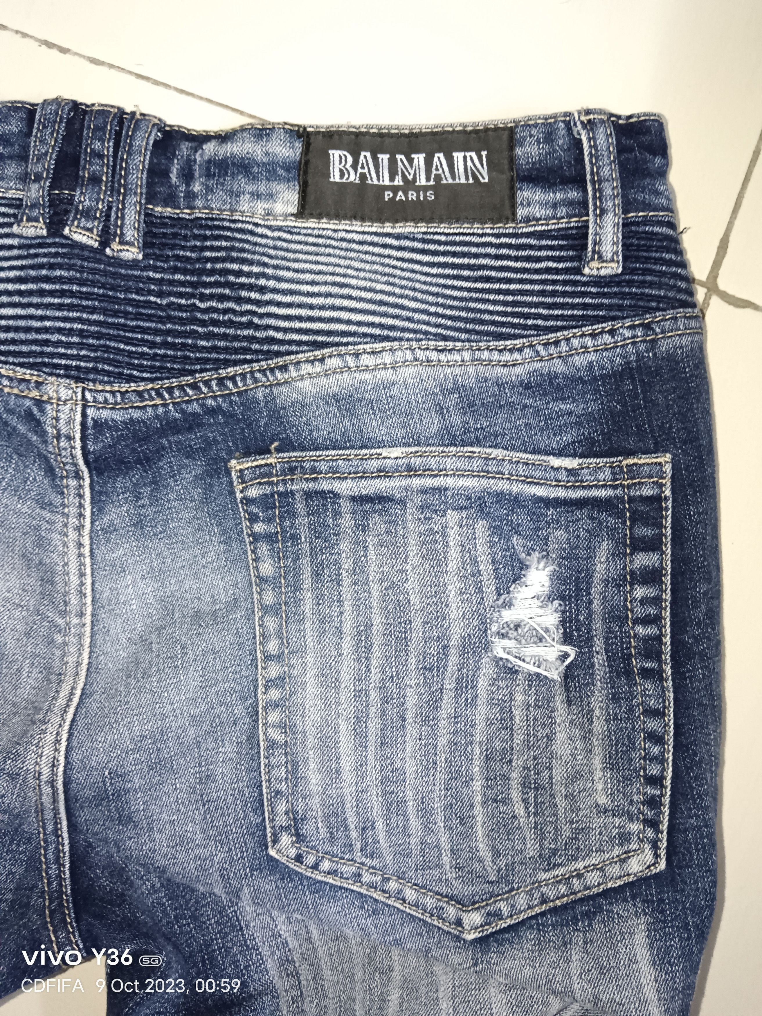 Other Rare💥💥Custom Balmain Elastane Biker Denim Size US 32 / EU 48 - 9 Thumbnail
