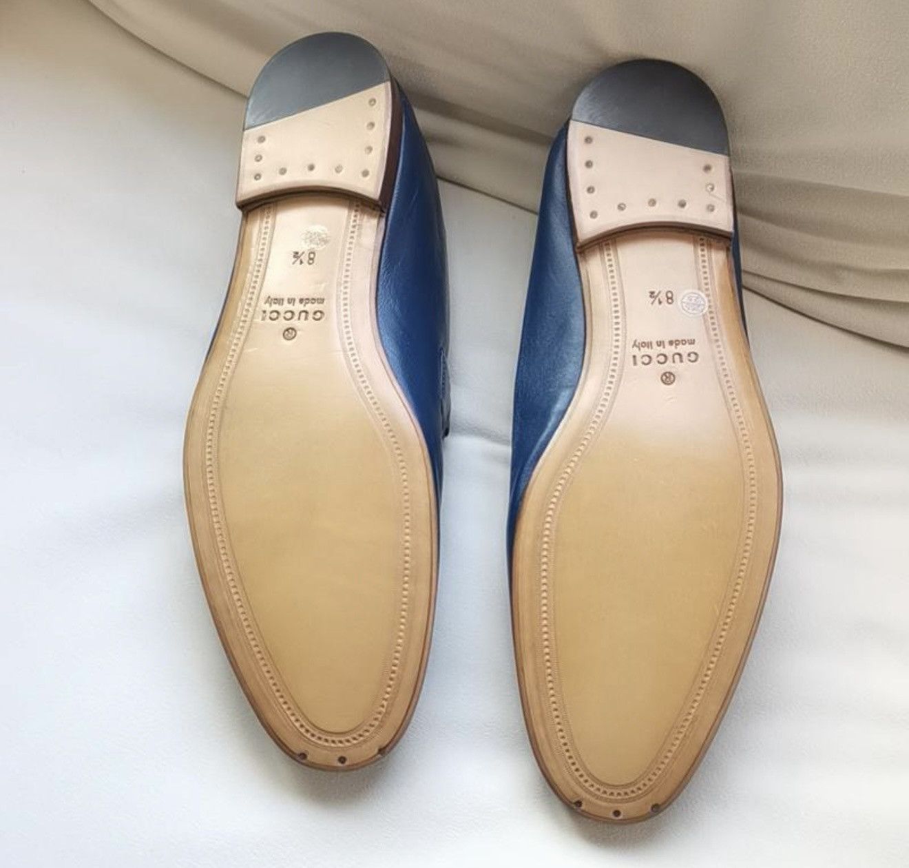 Gucci Gucci Leather Loafers with Horsebit and Web Strap 0079 Size US 8.5 / EU 41-42 - 4 Thumbnail