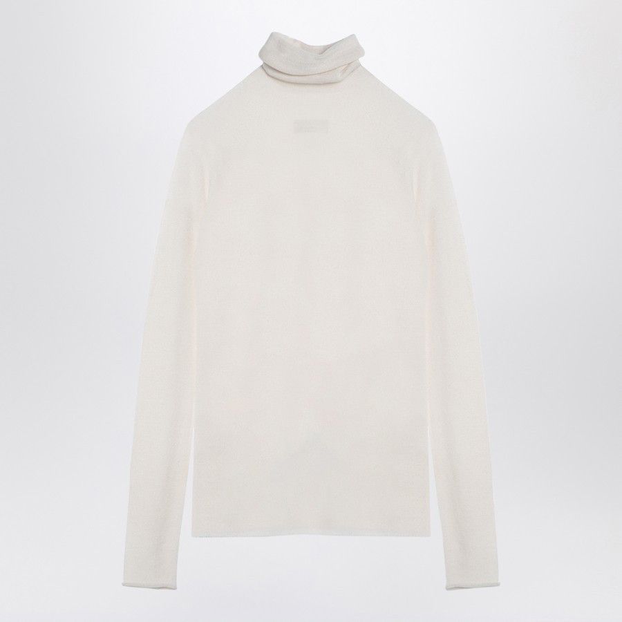 Roberto Cavalli o1d2blof0924 Turtleneck Sweater in White Size S / US 4 / IT 40 - 1 Thumbnail