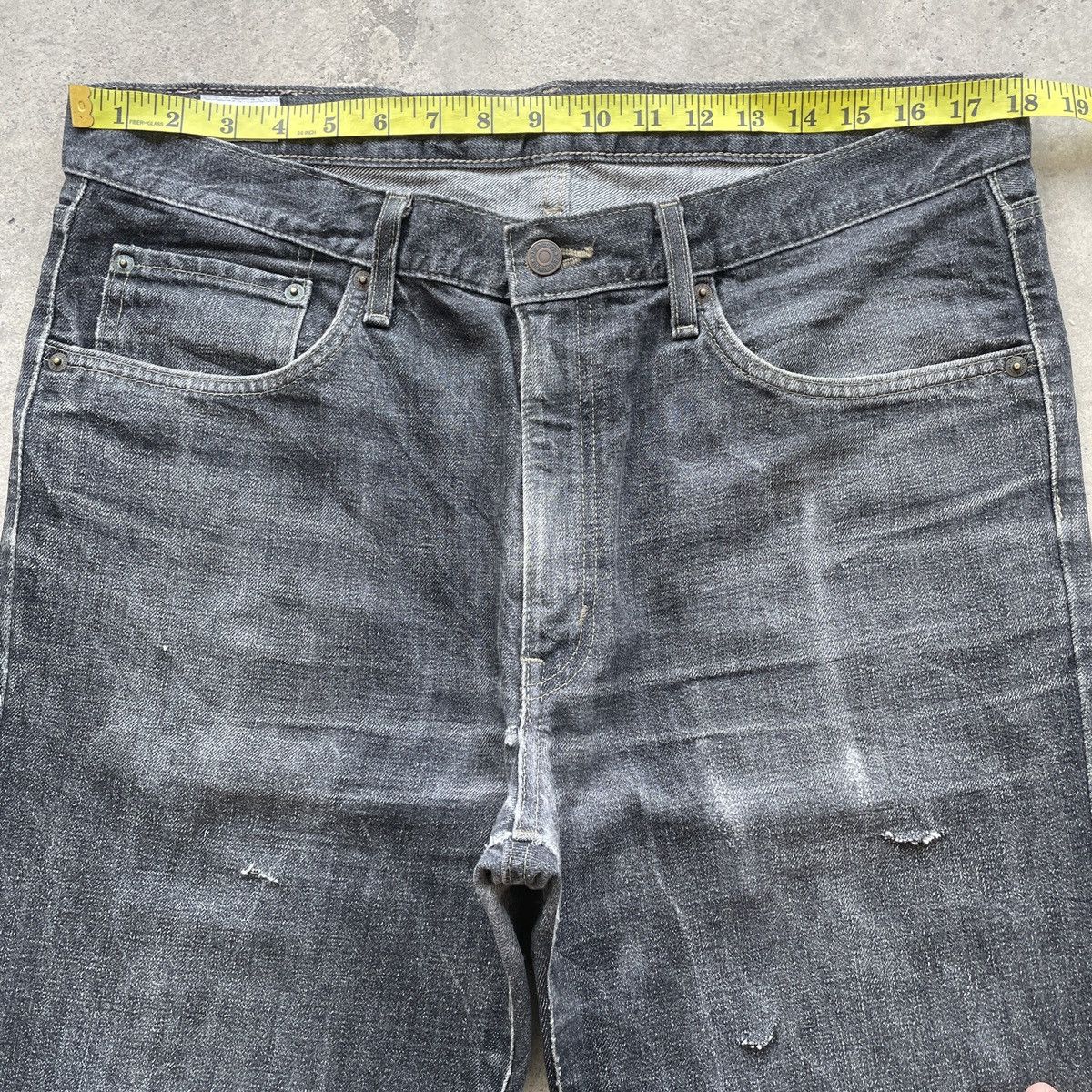 Edwin W36x32💥 Vintage Edwin Black Faded Jeans Denim Pants Size US 36 / EU 52 - 5 Thumbnail