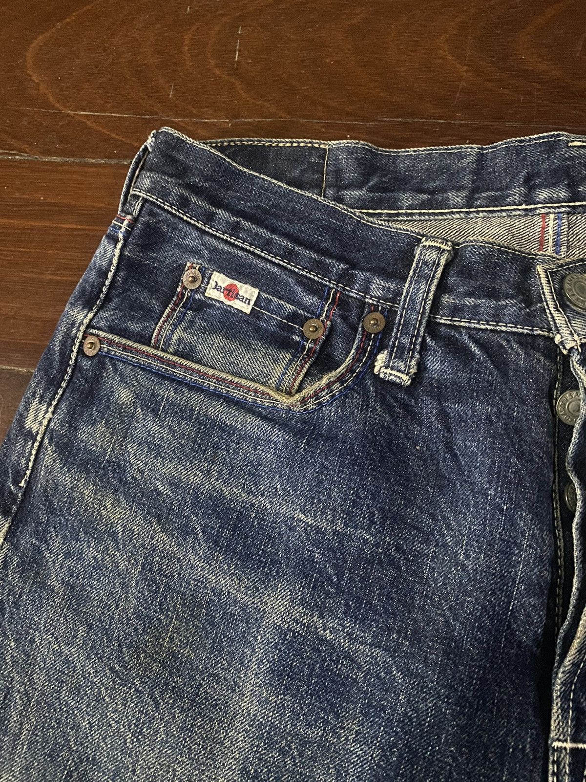 Studio D'Artisan Studio D’Artisan embroide og design Art Selvedge Denim faded Size US 32 / EU 48 - 18 Thumbnail
