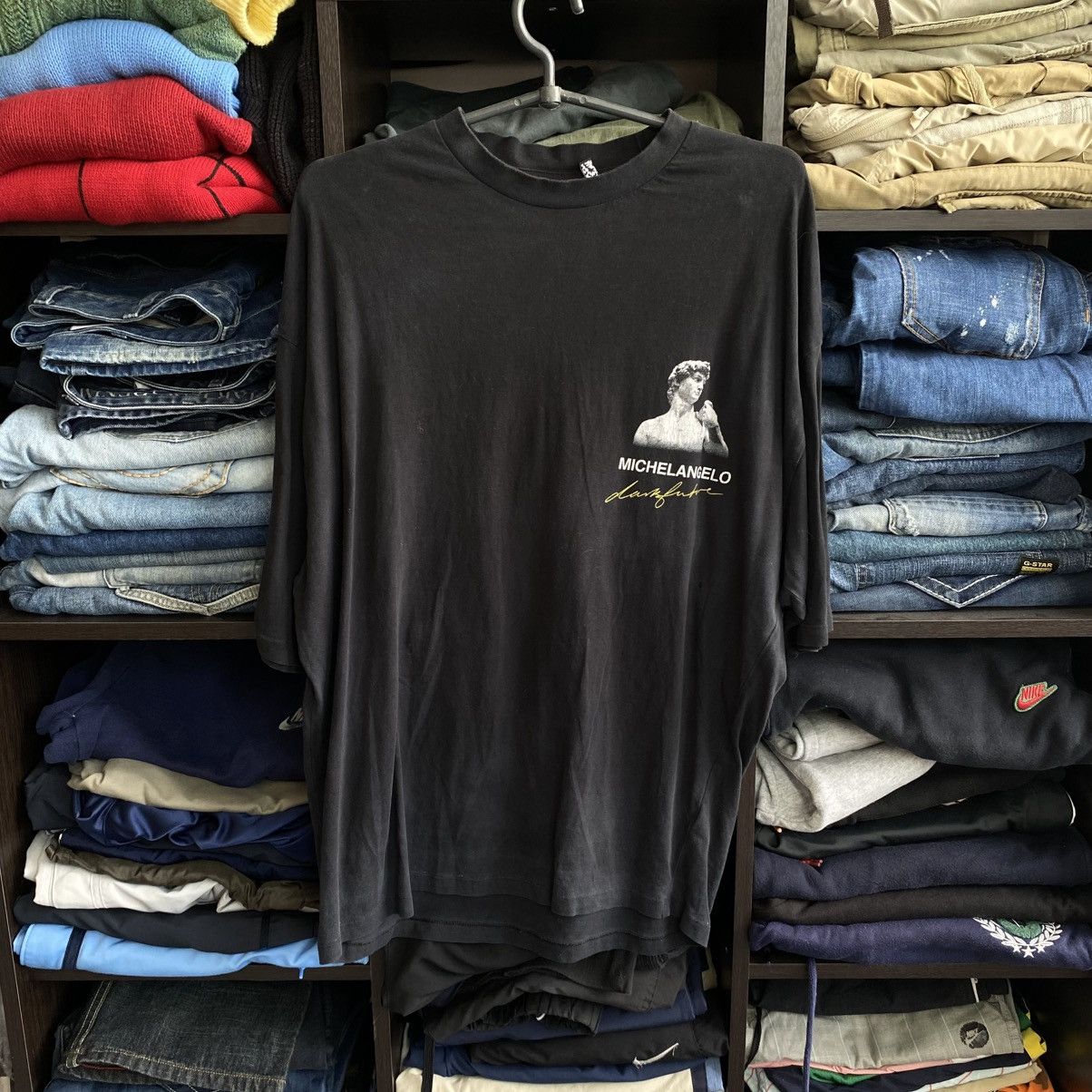 Designer Vintage Michelangelo Dark Future big logo oversized tee Size US XXS / EU 40 - 4 Thumbnail