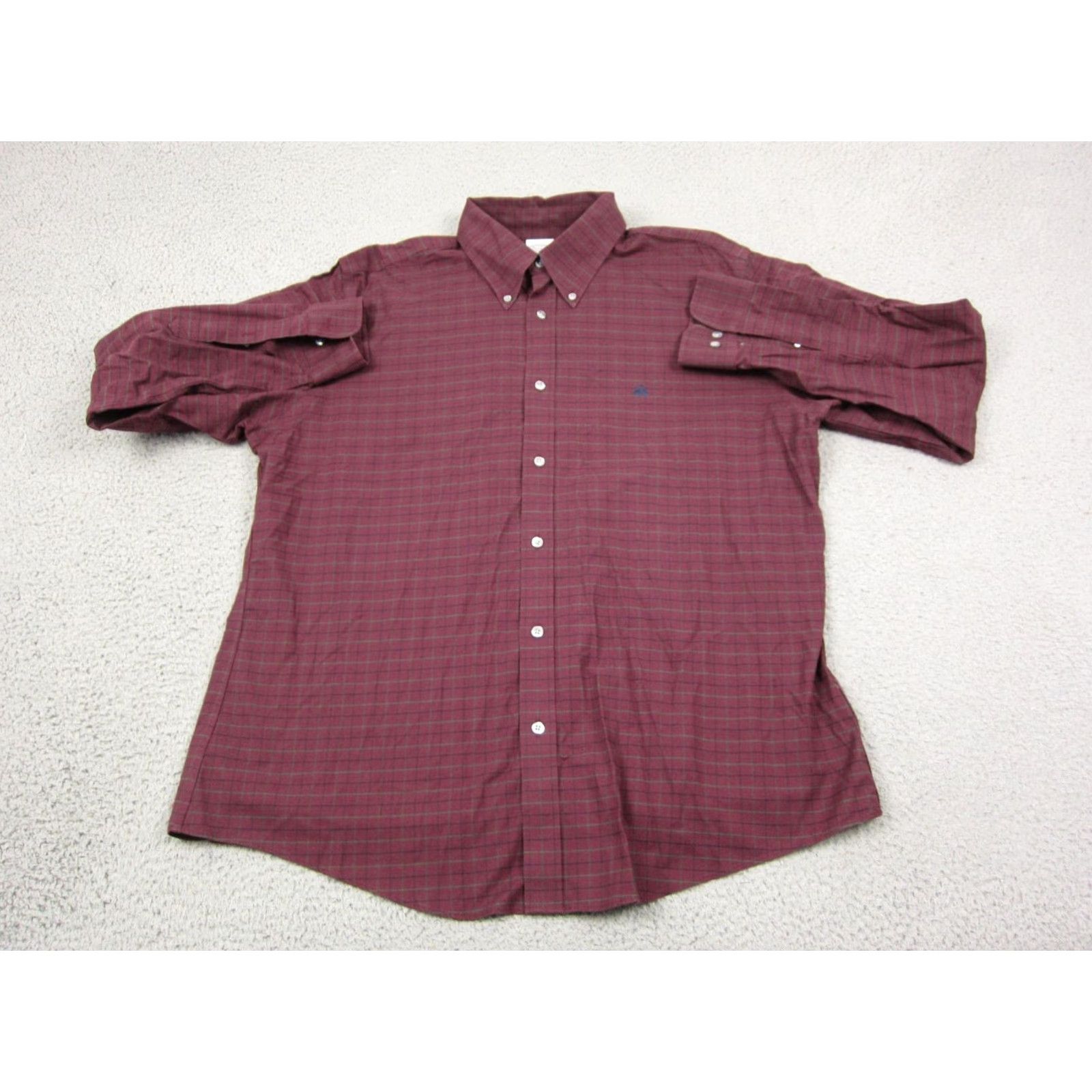 Brooks Brothers Brooks Brothers Shirt Adult XL Red Cotton Stretch Regent Fit Mens Button-Up Long Sleeve Button-Down Collar Classic, Preppy Pattern Check Non-Iron Size US XL / EU 56 / 4 - 2 Thumbnail