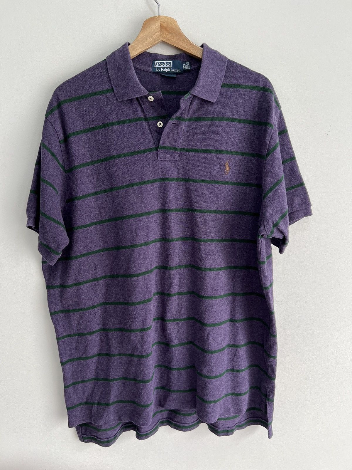 Polo Ralph Lauren Vintage 90s Ralph Lauren Polo Shirt Striped pony xxl Size US XXL / EU 58 / 5 - 1 Thumbnail
