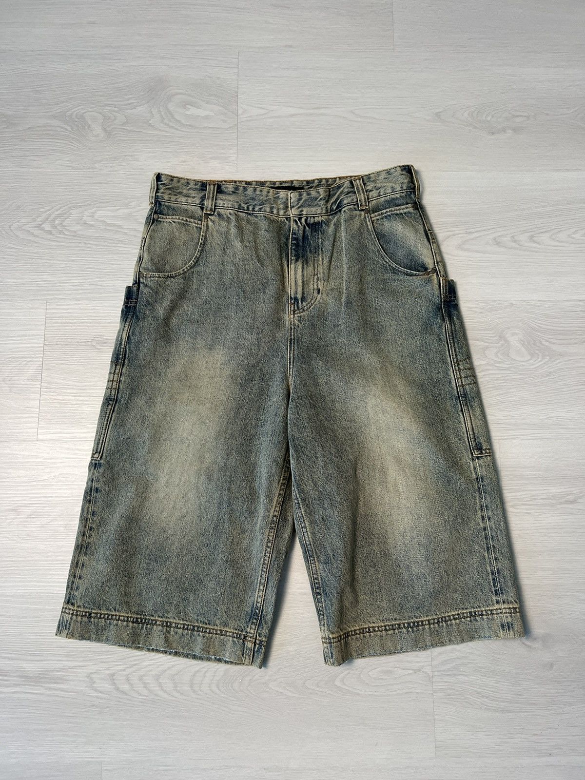 Entire Studios Entire Studios Acid Wash Denim Short Size US 34 / EU 50 - 1 Thumbnail