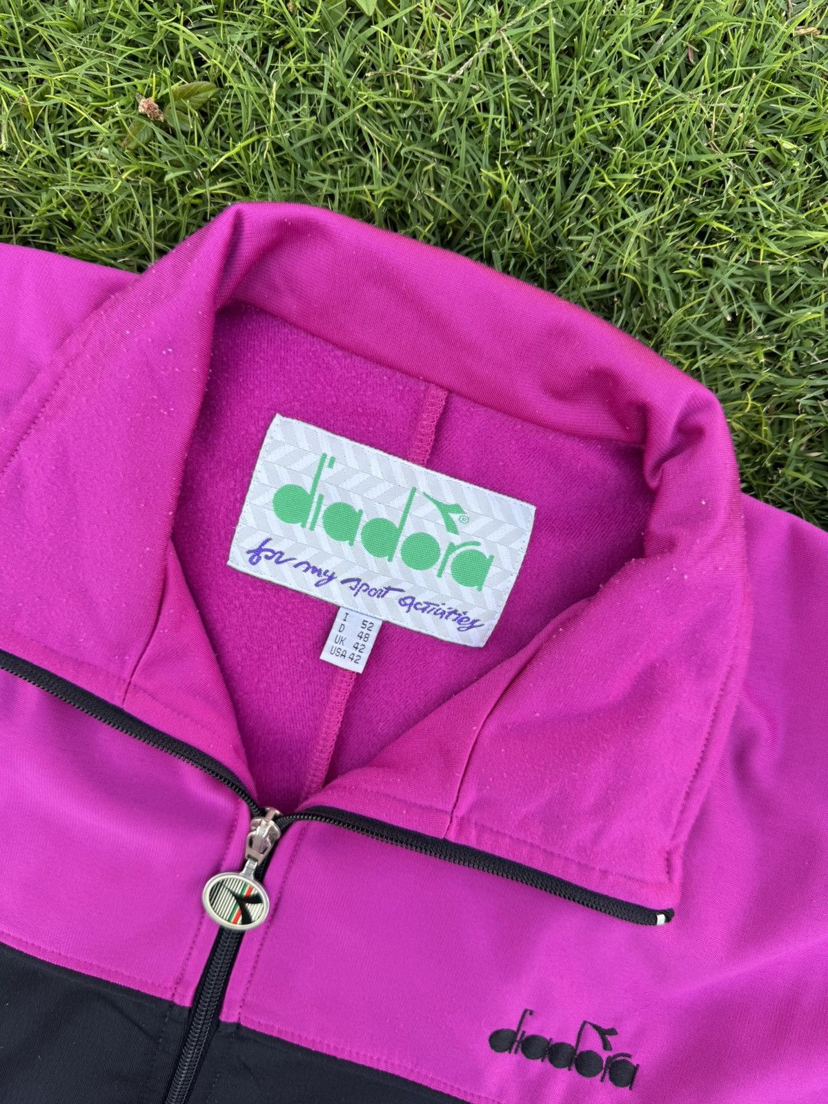 Diadora vintage Diadora nylon windbreaker jacket in pink and black Size US XL / EU 56 / 4 - 6 Thumbnail