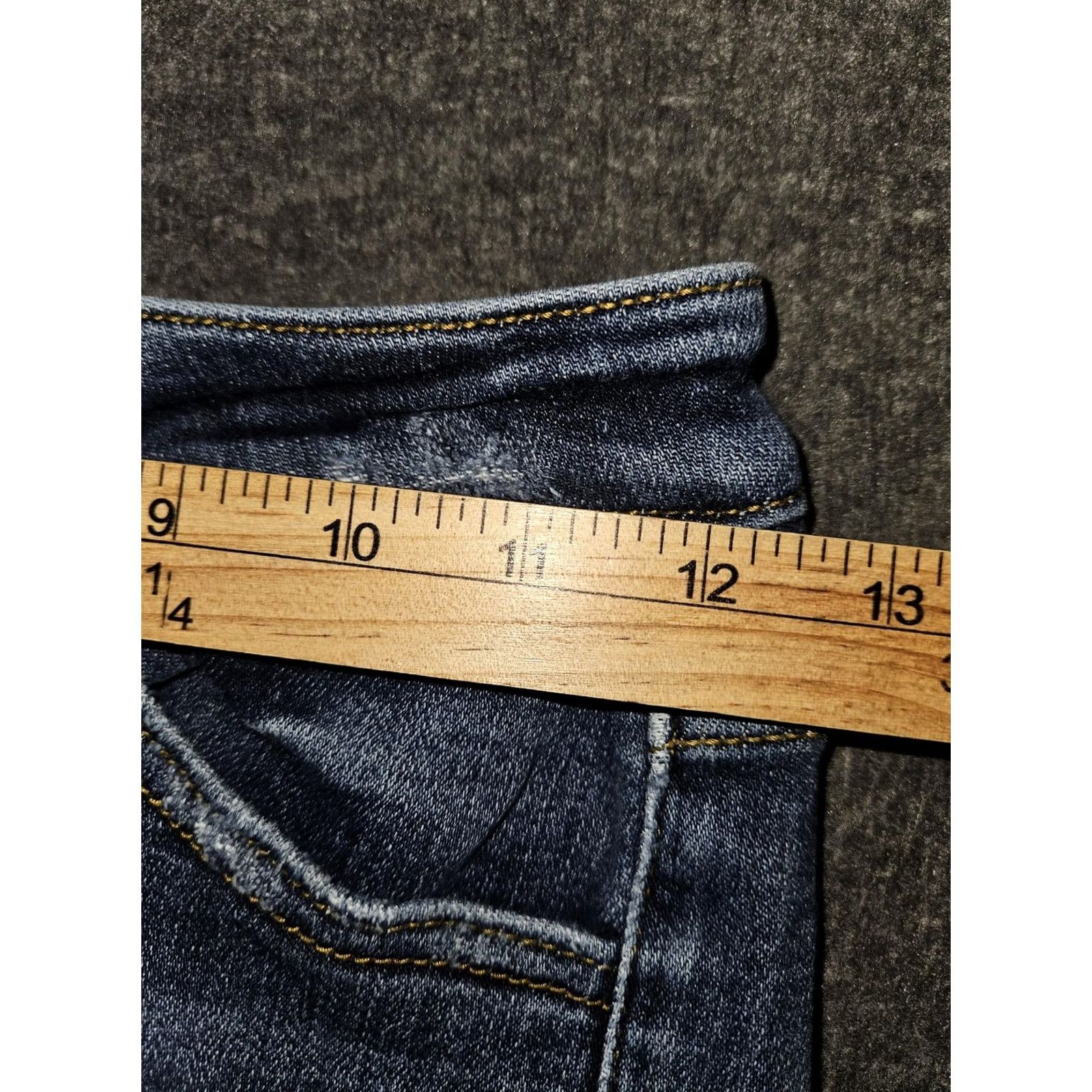 Vintage KanCan Jeans Womens Medium Wash Mid Rise Skinny Distressed Frayed Pockets 5-Pocket Denim Cotton Spandex Jeans Size 26" / US 2 / IT 38 - 4 Thumbnail