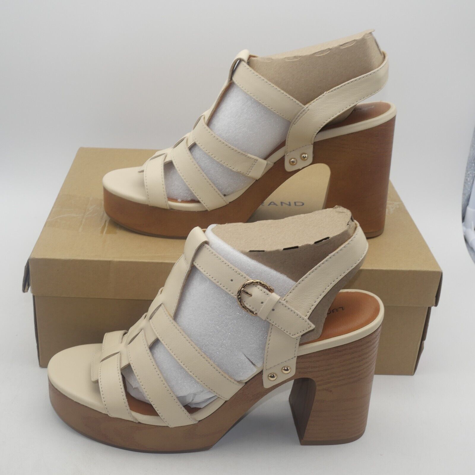 Lucky Brand NEW Lucky Brand Imana Leather Ankle Strap Sandals Heels Size US 9.5 / IT 39.5 - 2 Thumbnail