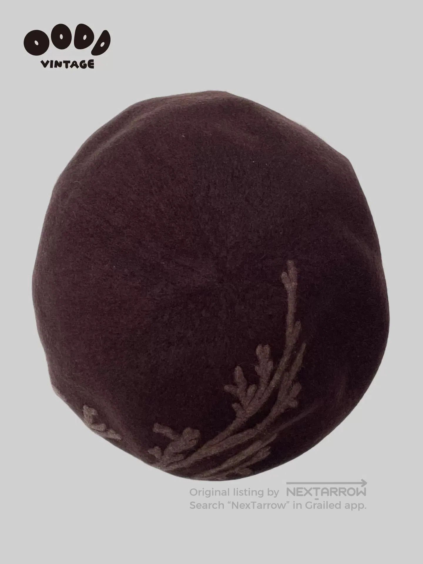 Kenzo Kenzo Wool Beret with Branch Pattern. Size ONE SIZE - 6 Thumbnail