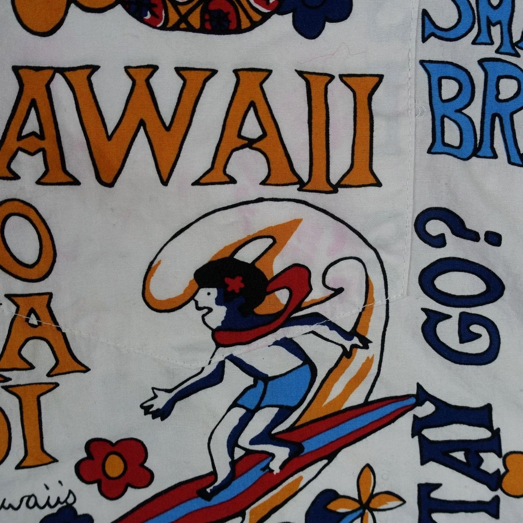 Vintage Kai Aloha Supply Shirt Mens 2XL White Hawaiian Surf Hula Girl Surfer Brah Hawaii Shirt Size US XXL / EU 58 / 5 - 7 Thumbnail