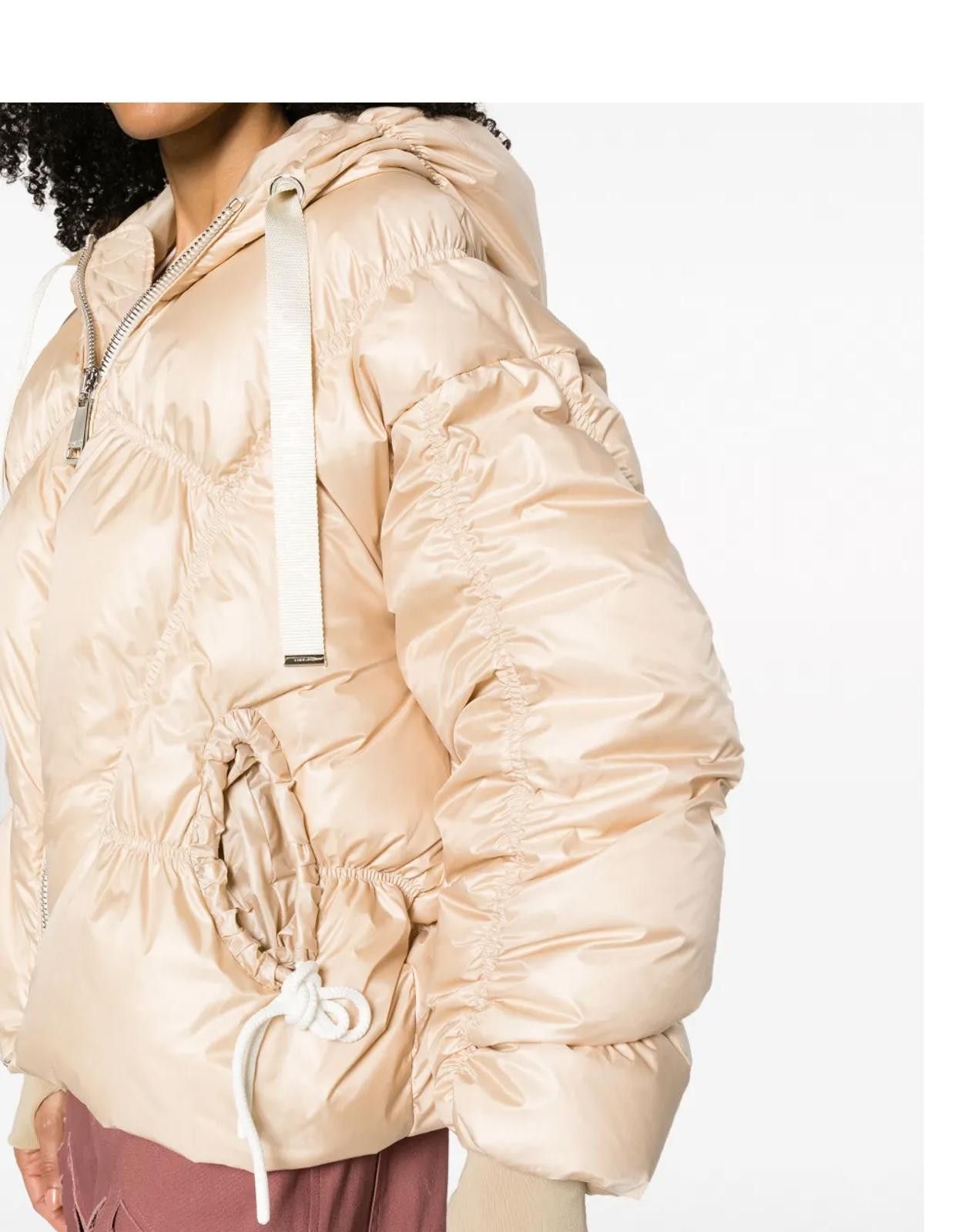 Khrisjoy Khrisjoy Beige zip-up hooded puffer jacket Sz 0 Ret $1,999 Size XS / US 0-2 / IT 36-38 - 5 Thumbnail