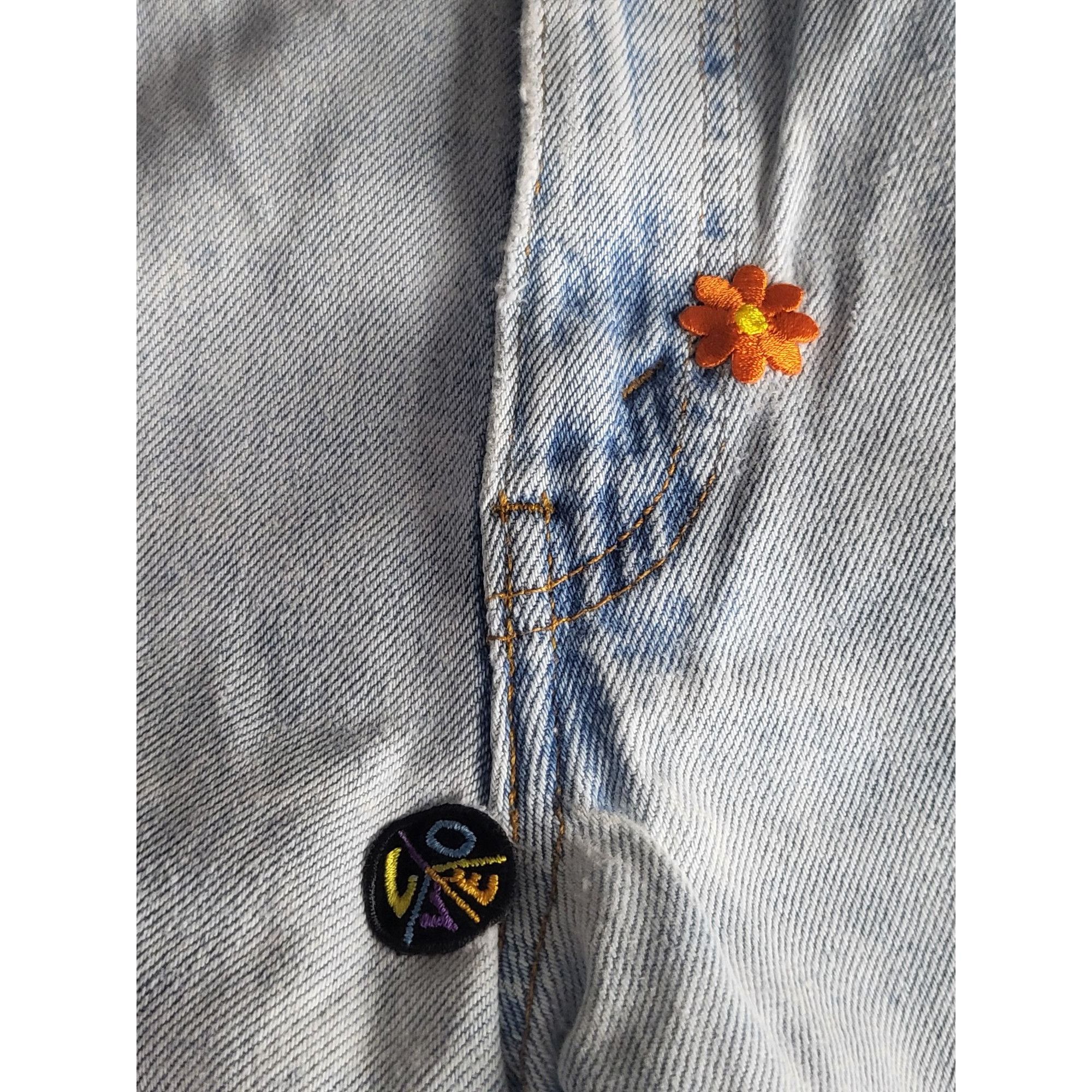 Levi's Vintage Levis 550 Blank Tab Jeans Women Sz 31X32 Floral Deni Size 31" - 6 Thumbnail