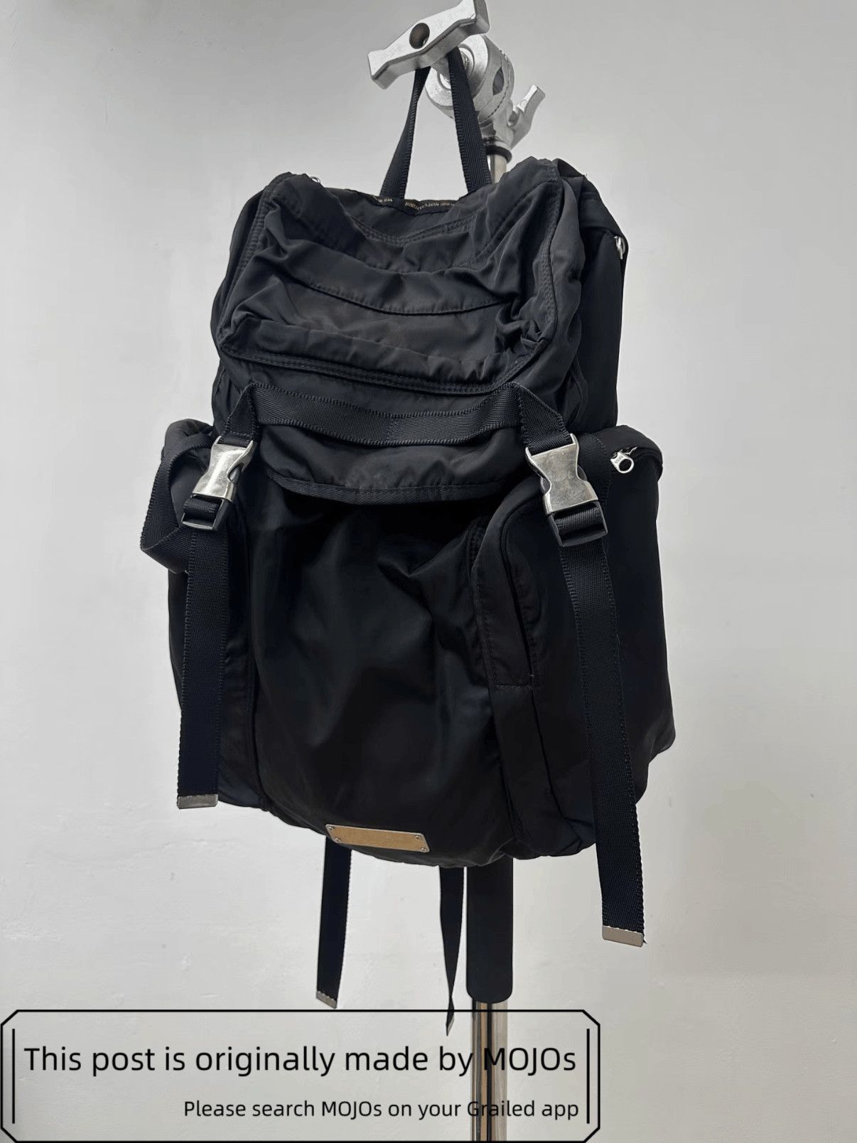Prada Prada Nylon Metal Label & Buckle Backpack mojos1734 Size ONE SIZE - 1 Thumbnail