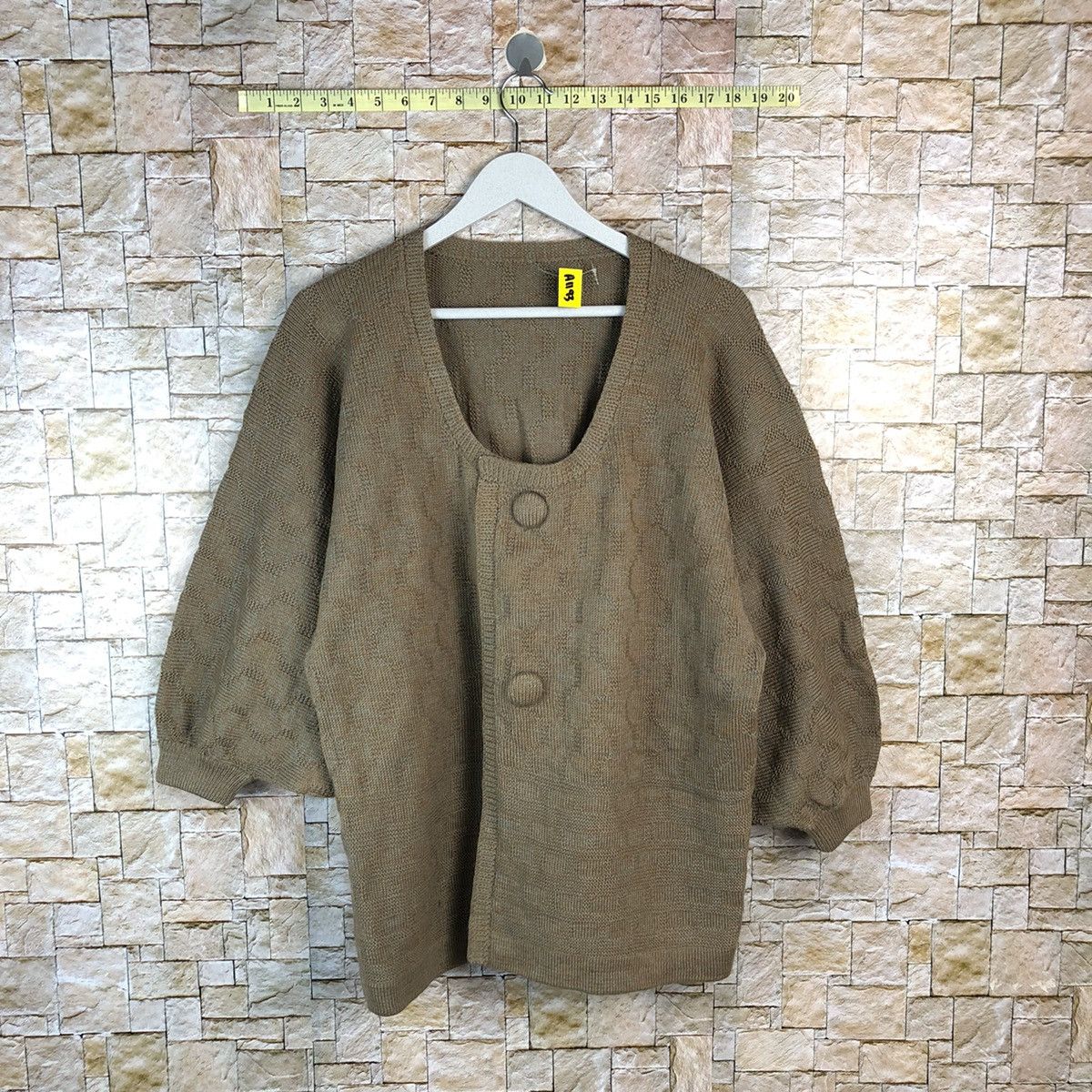 Japanese Brand Japanese Brand Brown Cardigan Knitwear #A1193 Size L / US 10 / IT 46 - 1 Thumbnail
