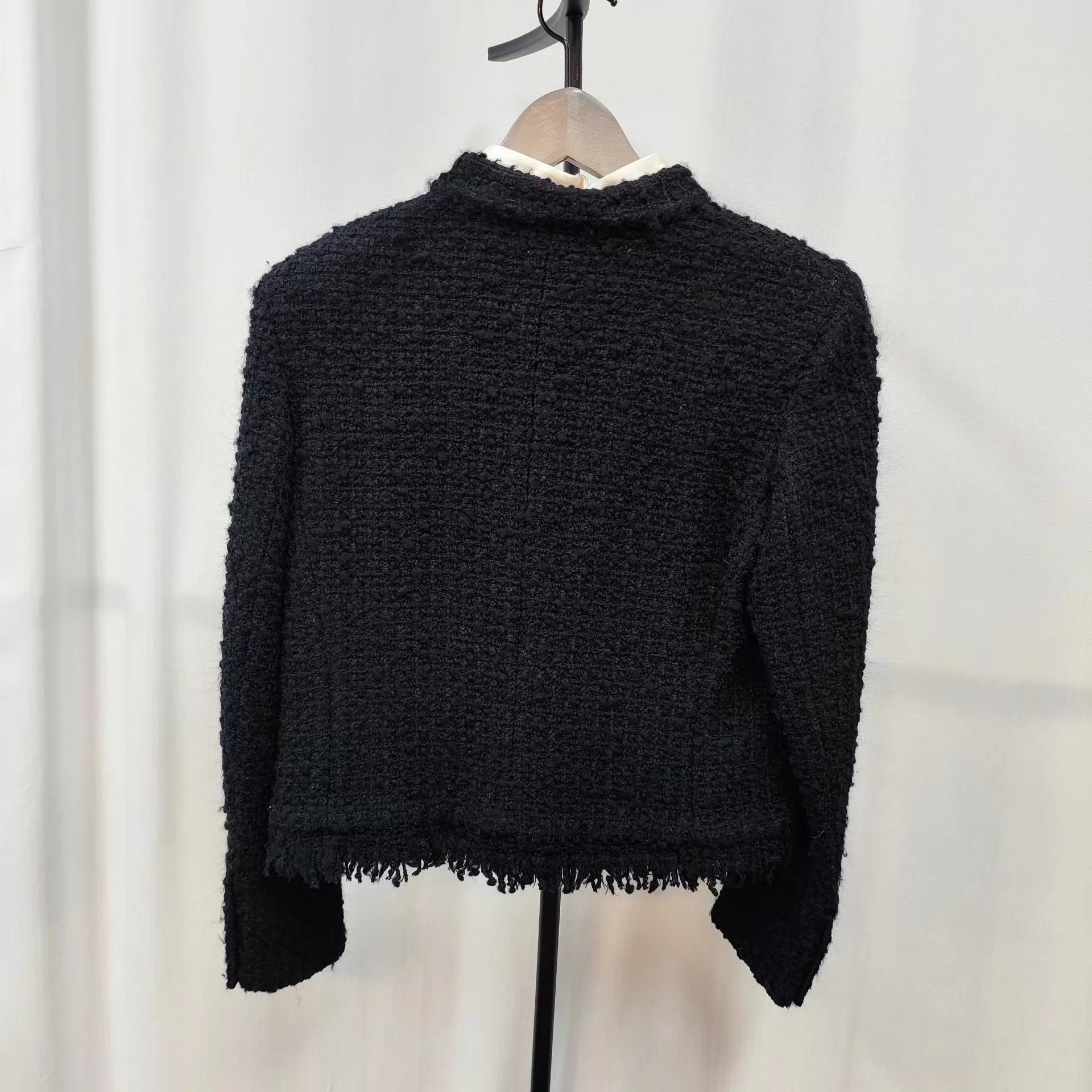 Chanel Chanel Women's Black Wool Jacket Size 34 Size XS / US 0-2 / IT 36-38 - 2 Thumbnail