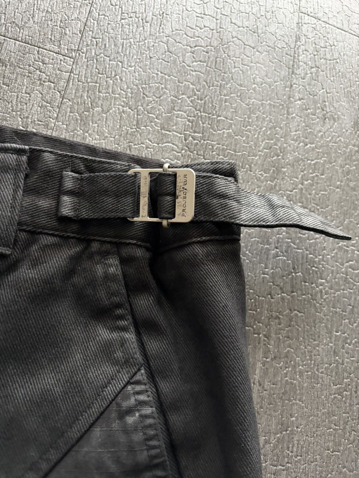 PROJECT GR COATED BIKER ARMOURED FLARE PANTS stk Size 3