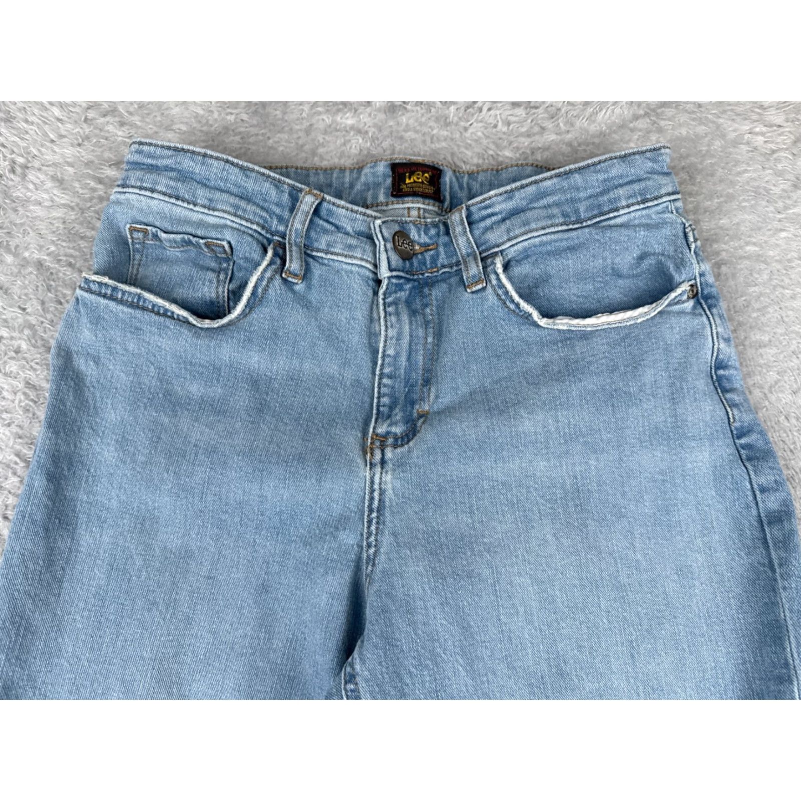 Lee VINTAGE Lee Women's Jeans 27 Blue Denim Straight Leg High Rise 27x29 Cowboy Southwestern Style Size 27" / US 4 / IT 40 - 4 Thumbnail