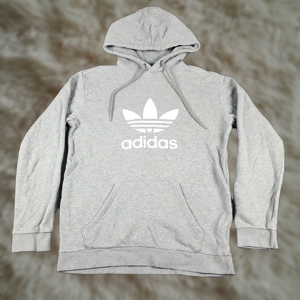 Adidas Adidas Hoodie Mens Small Gray Casual Pullover Sweatshirt Long Sleeve Mock Neck Size US S / EU 44-46 / 1 - 1 Thumbnail
