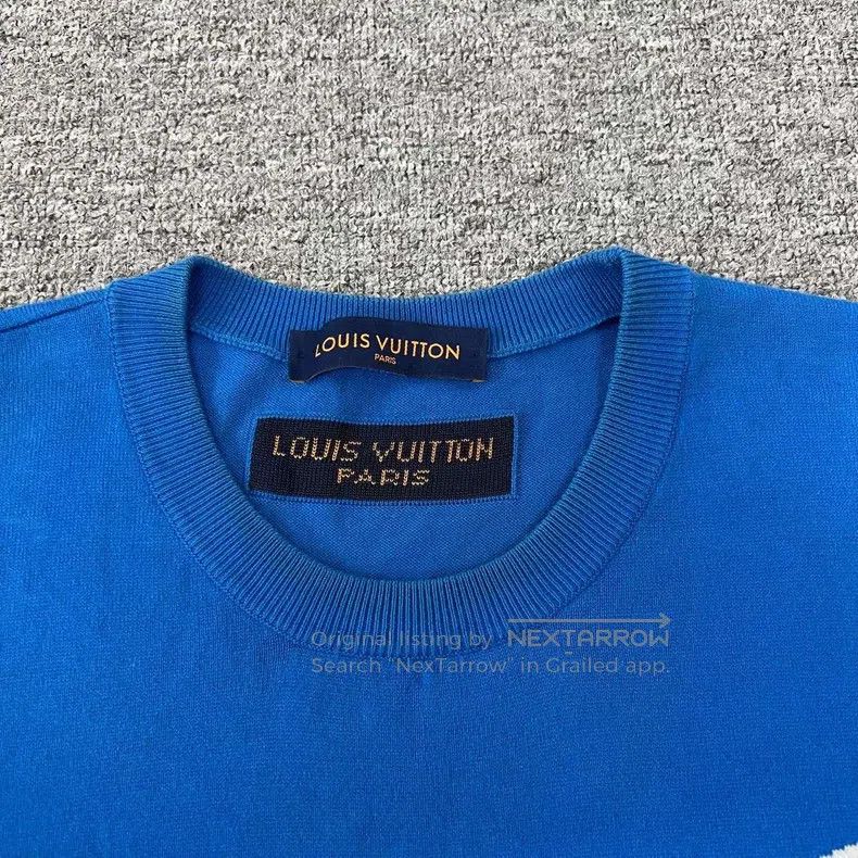 Louis Vuitton Louis Vuitton Letter Logo knitted short sleeve Size US XXL / EU 58 / 5 - 5 Thumbnail