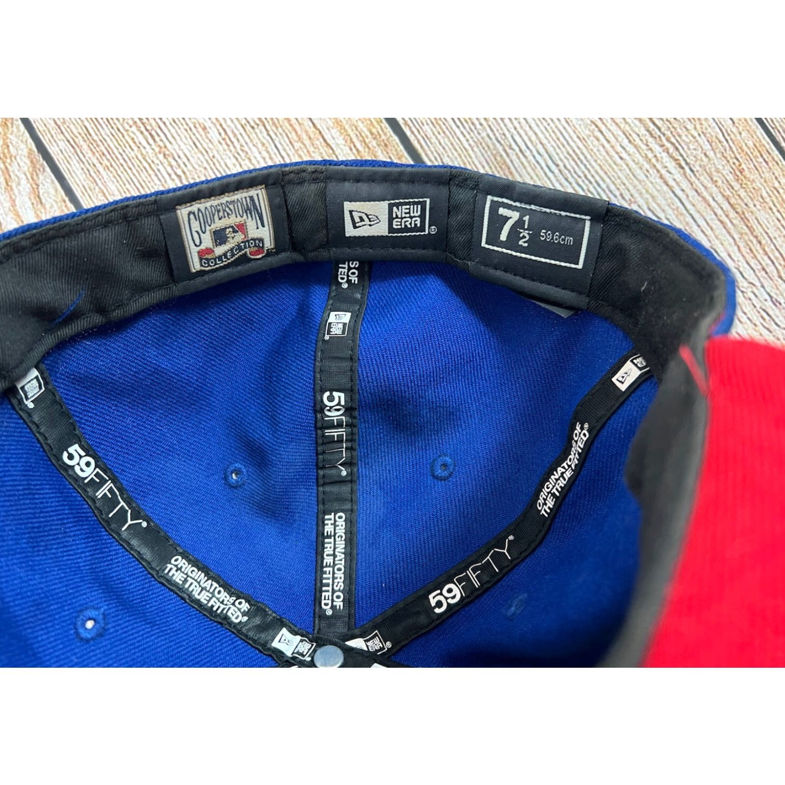 New Era New Era Chicago Cubs Cooperstown 59FIFTY Fitted Hat Cap Blue Size 7 1/2 Men Wool 100% Vintage No Guys Size ONE SIZE - 5 Thumbnail