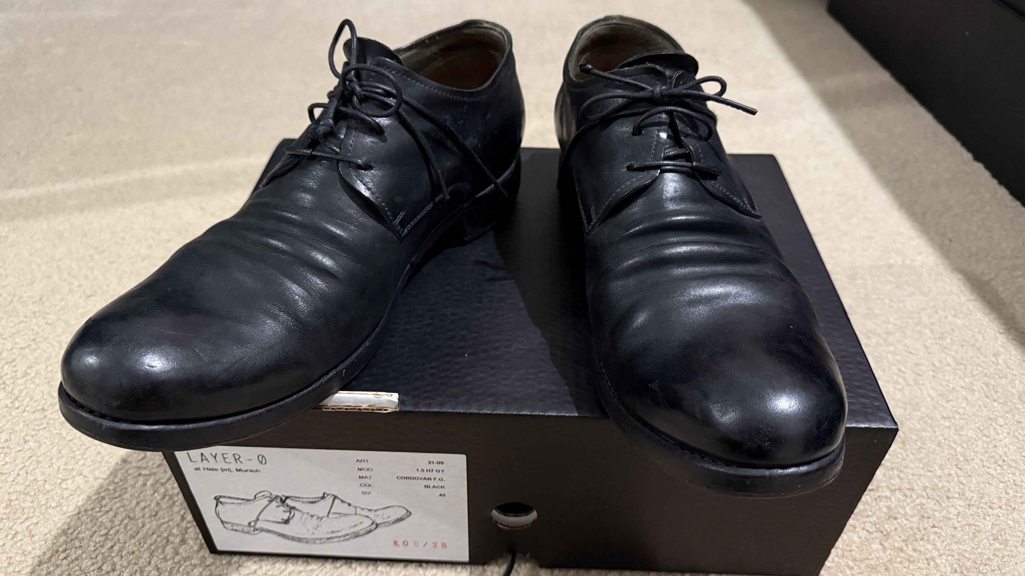 layer-0 derby shoes サイズ42 guidiコードバン使用 layer-0 derby shoes サイズ42 guidiコードバン使用 GUIDI SHOES