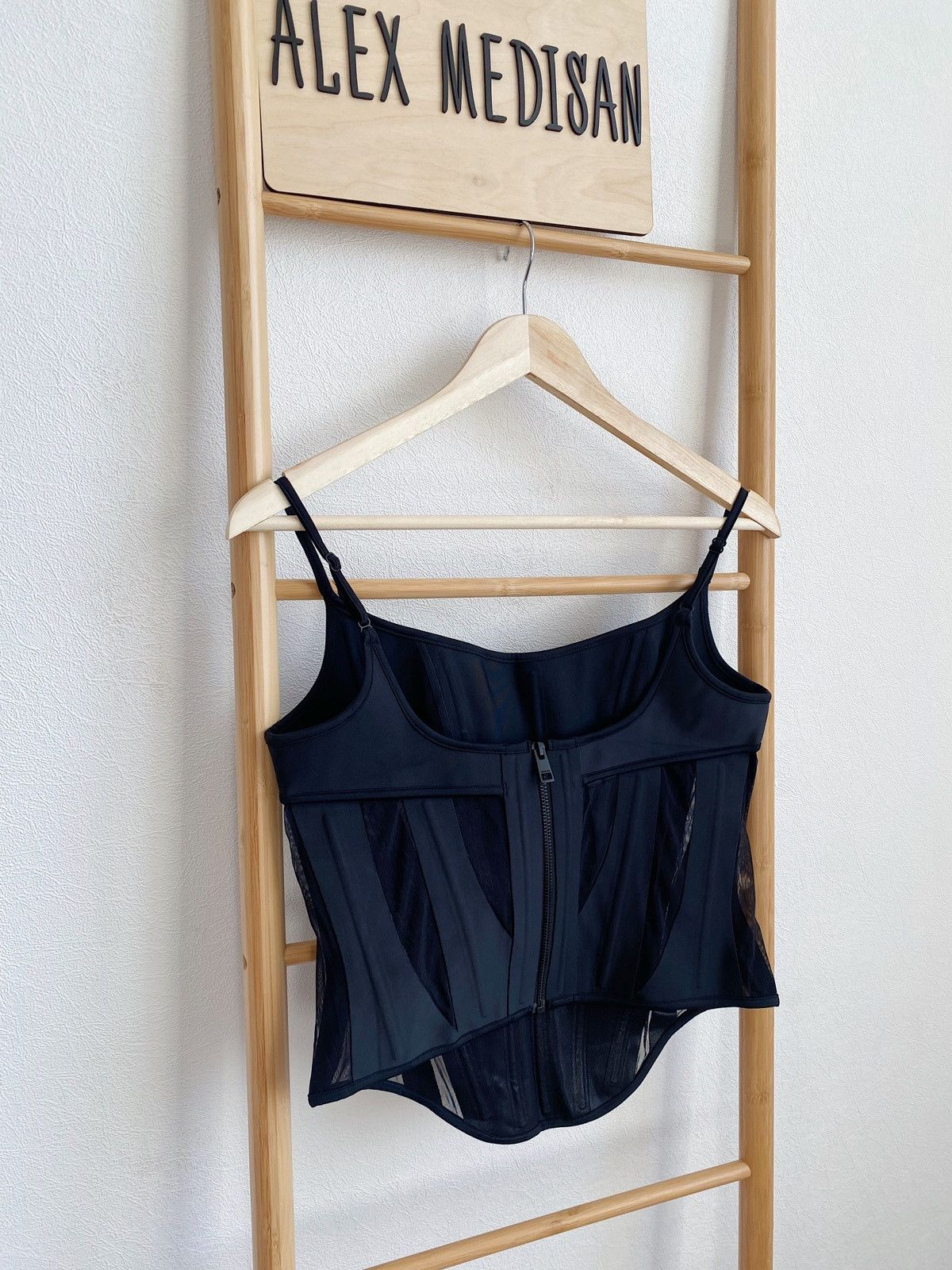 Mugler Mugler x H&M Mesh-Paneled Corset Top Black Size M Size M / US 6-8 / IT 42-44 - 11 Thumbnail